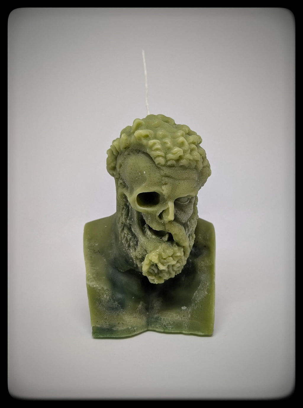 Handmade Hercules Ripped Face Candle 6.3 in (16 cm/160mm) Tall Wax Art