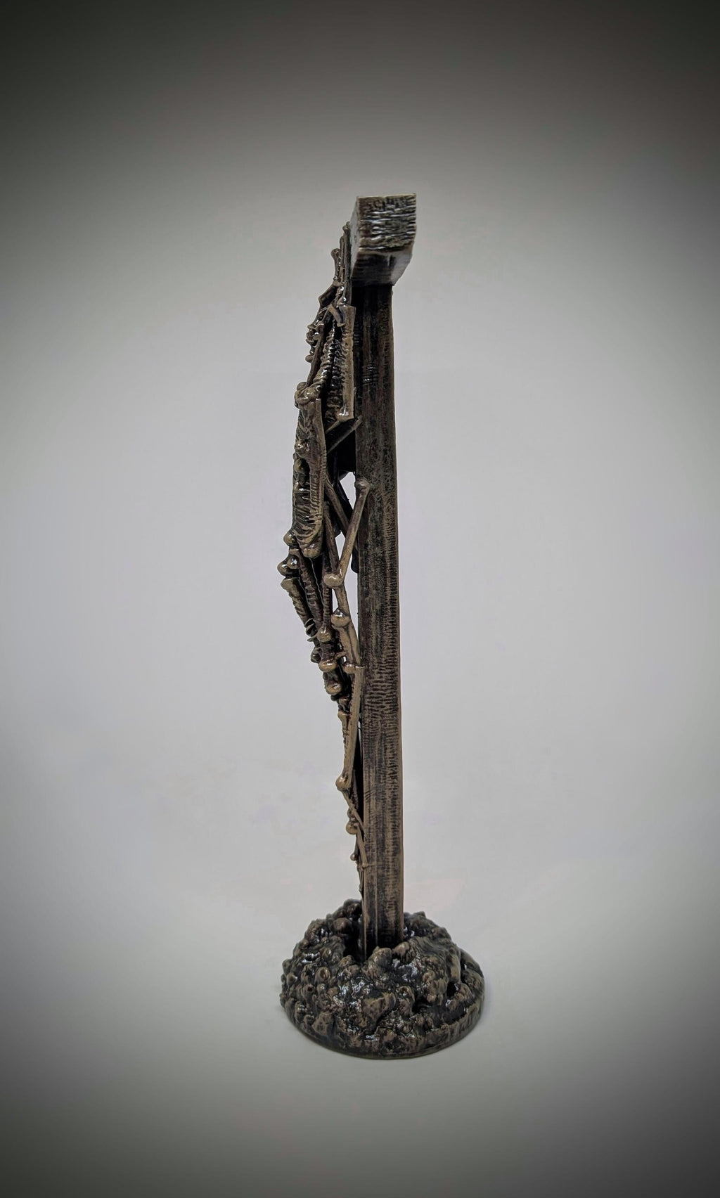 Inspired by Zdzislaw Beksinski -T cross 3D Resin Sculpture, Height 11.42 in (29 cm/290 mm)