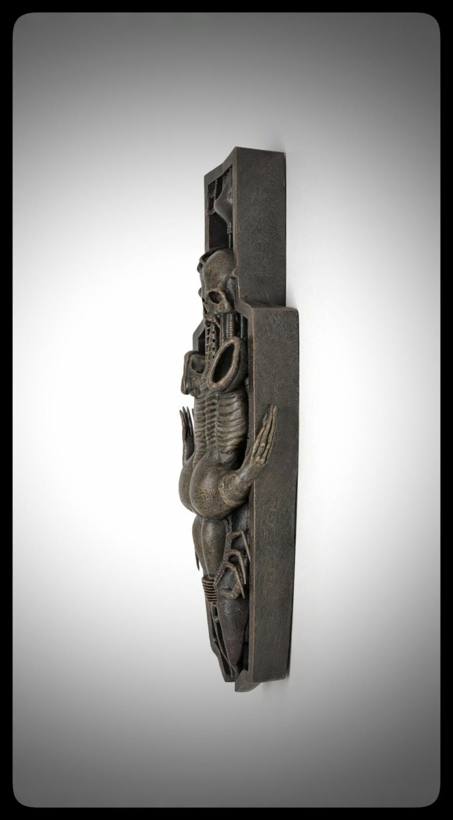 H.R. Giger Inspired Wall Sculpture Li II Height 13.6in (34.5cm) 3D Resin