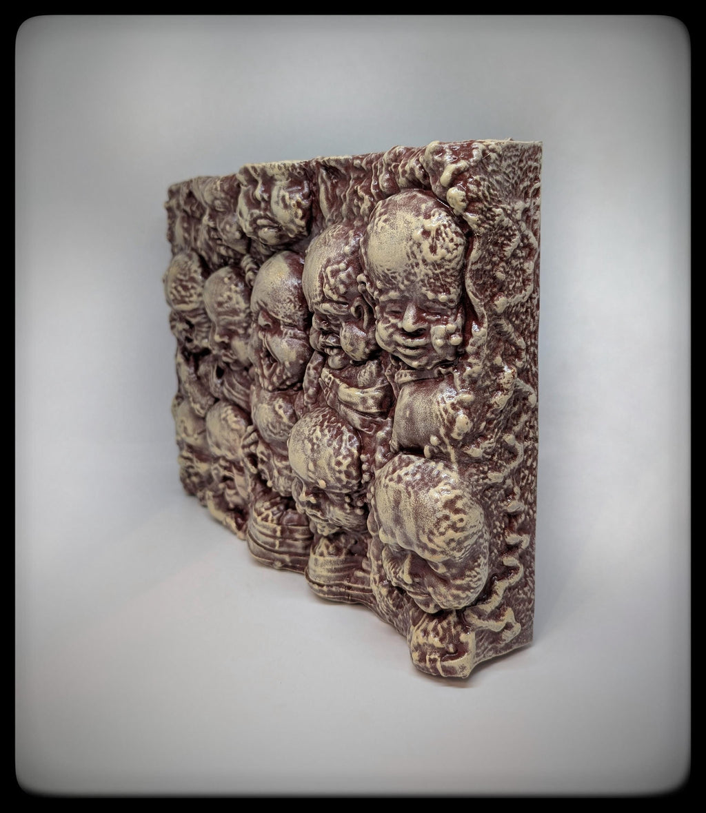 Inspired H.R. Giger Landscape XVIII (1973) "Baby Wall" 3D Resin Sculpture 8.46 x 11.42 in (21.5 x 29 cm)