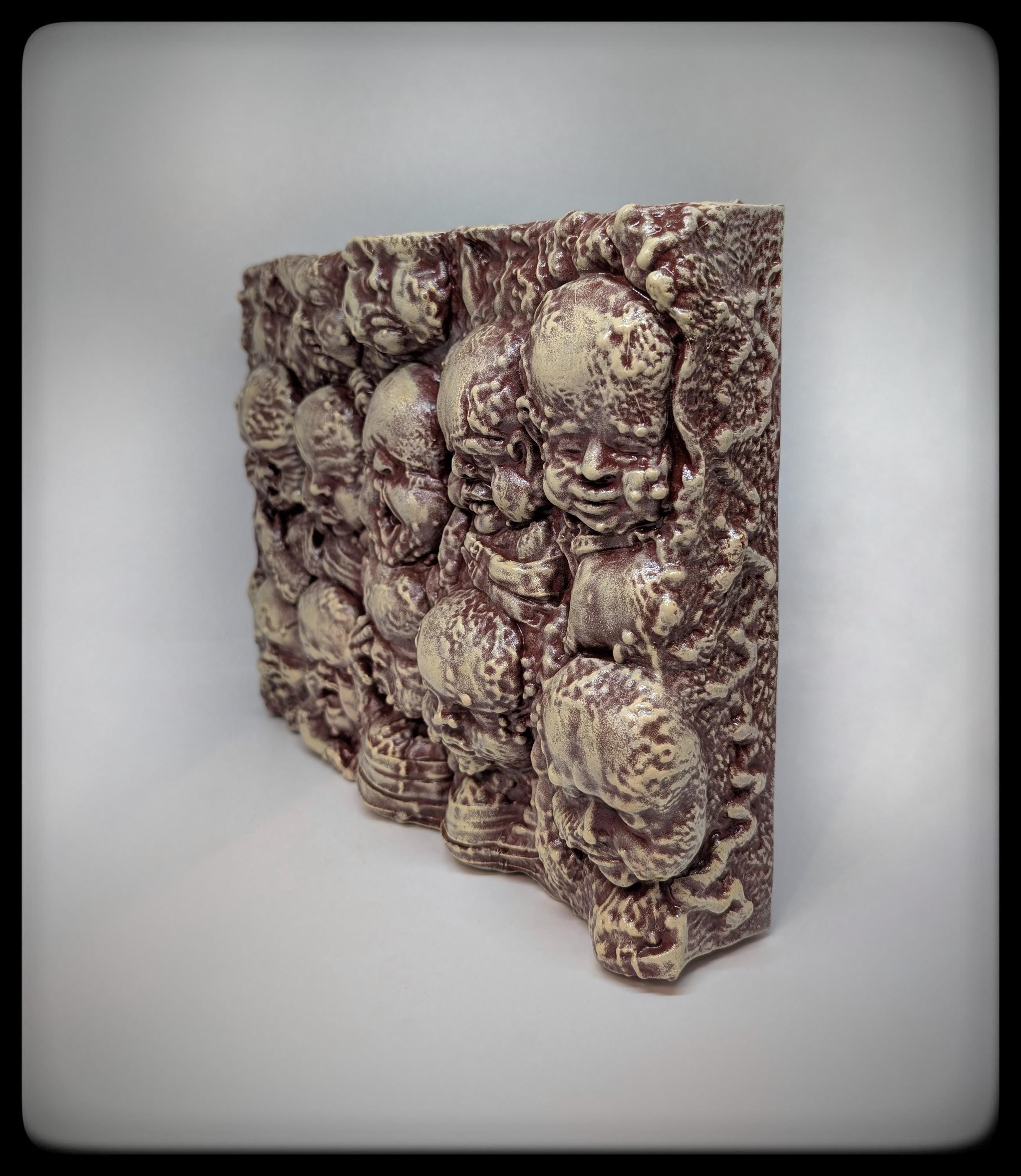 Inspired H.R. Giger Landscape XVIII (1973) "Baby Wall" 3D Resin Sculpture 8.46 x 11.42 in (21.5 x 29 cm)
