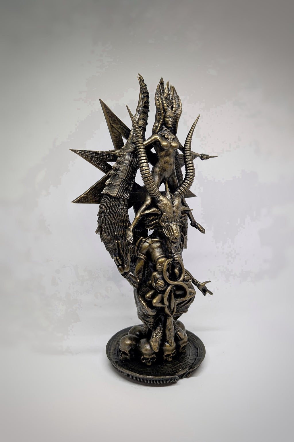 Inspired H.R. Giger Baphomet 3D Resin Sculpture 11.8" (30 cm/300 mm)