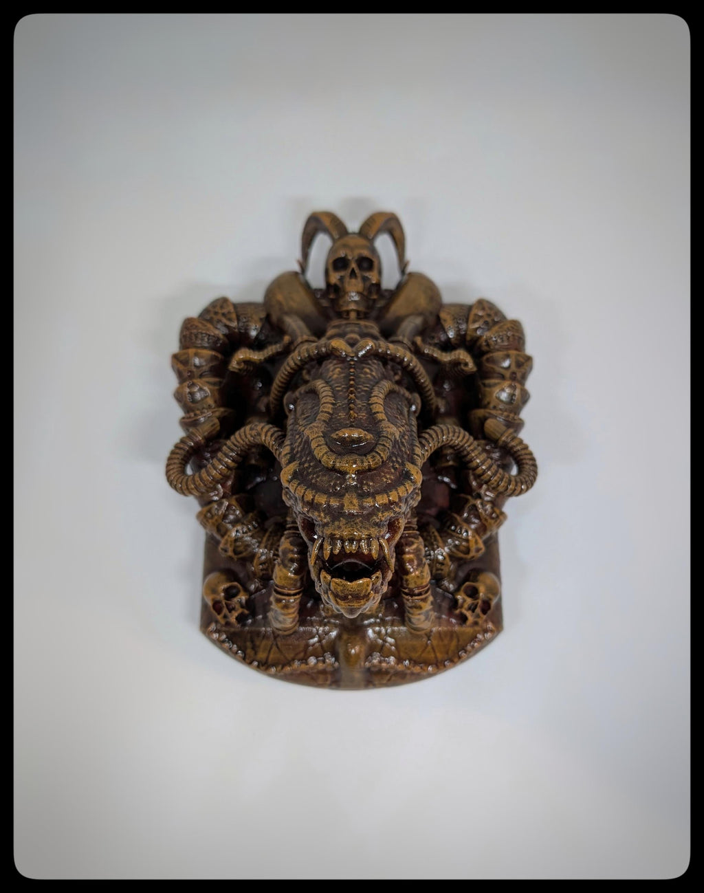 Dragon Alien Wall Sculpture 3D Resin Length 9.4 inches (24 cm/240 mm)