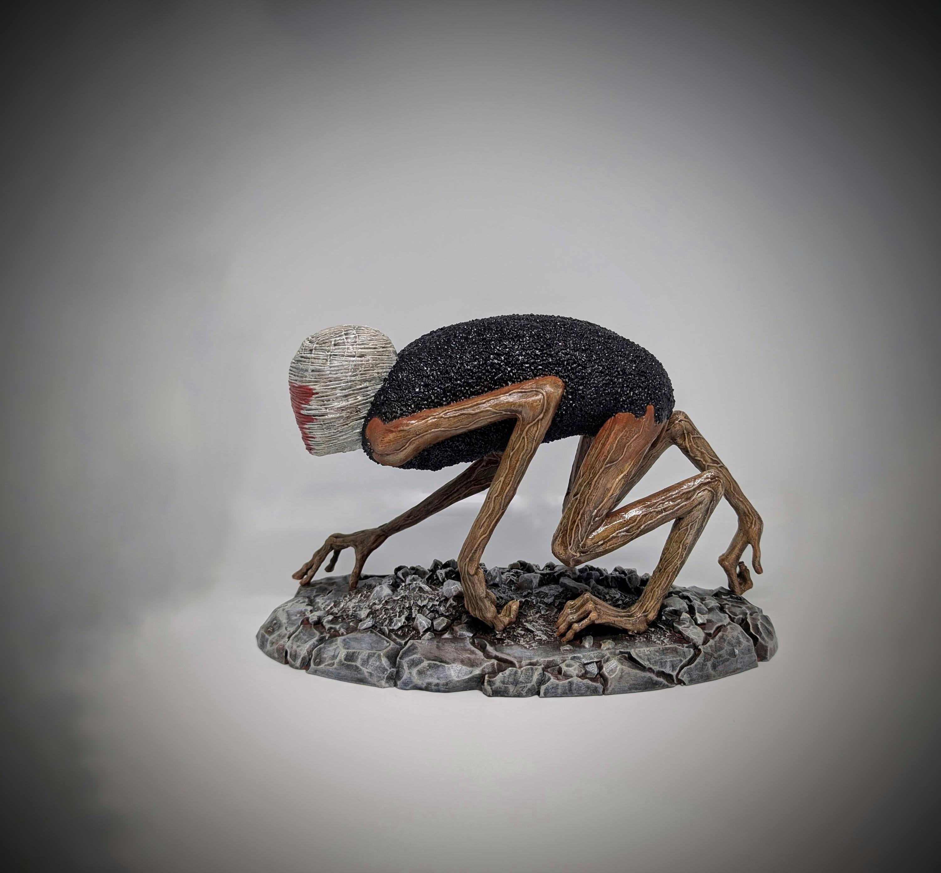 Inspired by Zdzisław Beksiński – Crawling Death 3D Resin Sculpture Length 10.8" (27.5 cm/275mm)