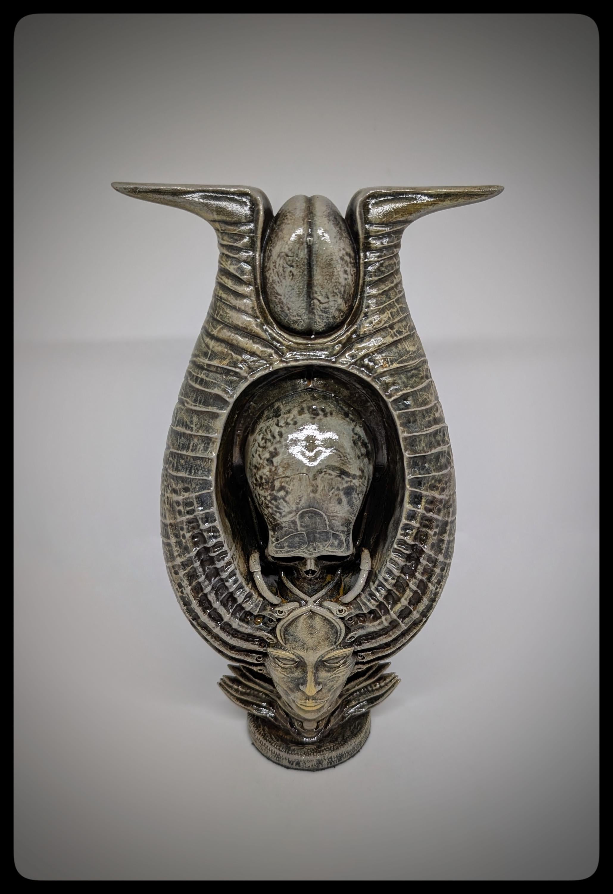 Inspired by H.R. Giger  THE MAGICIAN* 3D Resin Sculpture 8.7 inch (22 cm/220mm)
