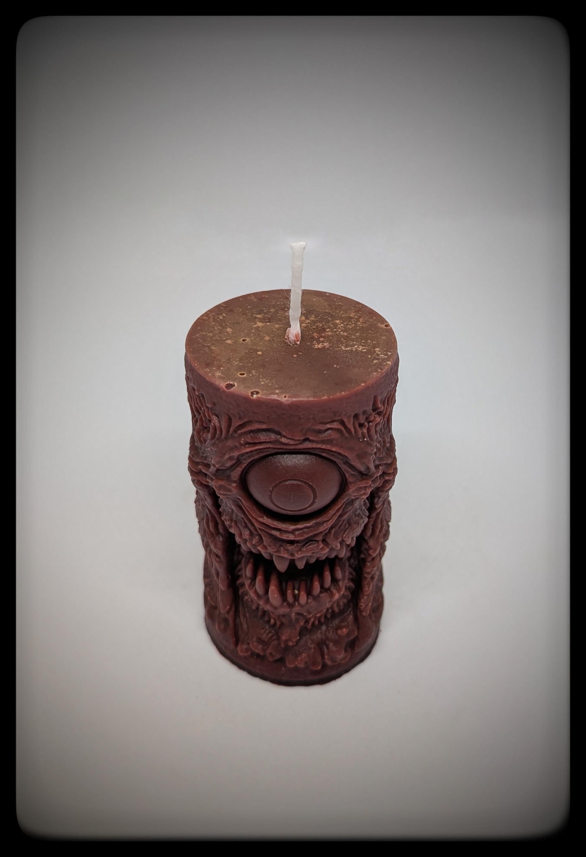 One-Eyed Monster Candle, Height 3.54 in (9 cm)  Dark Art Gothic /Sci-Fi Decor