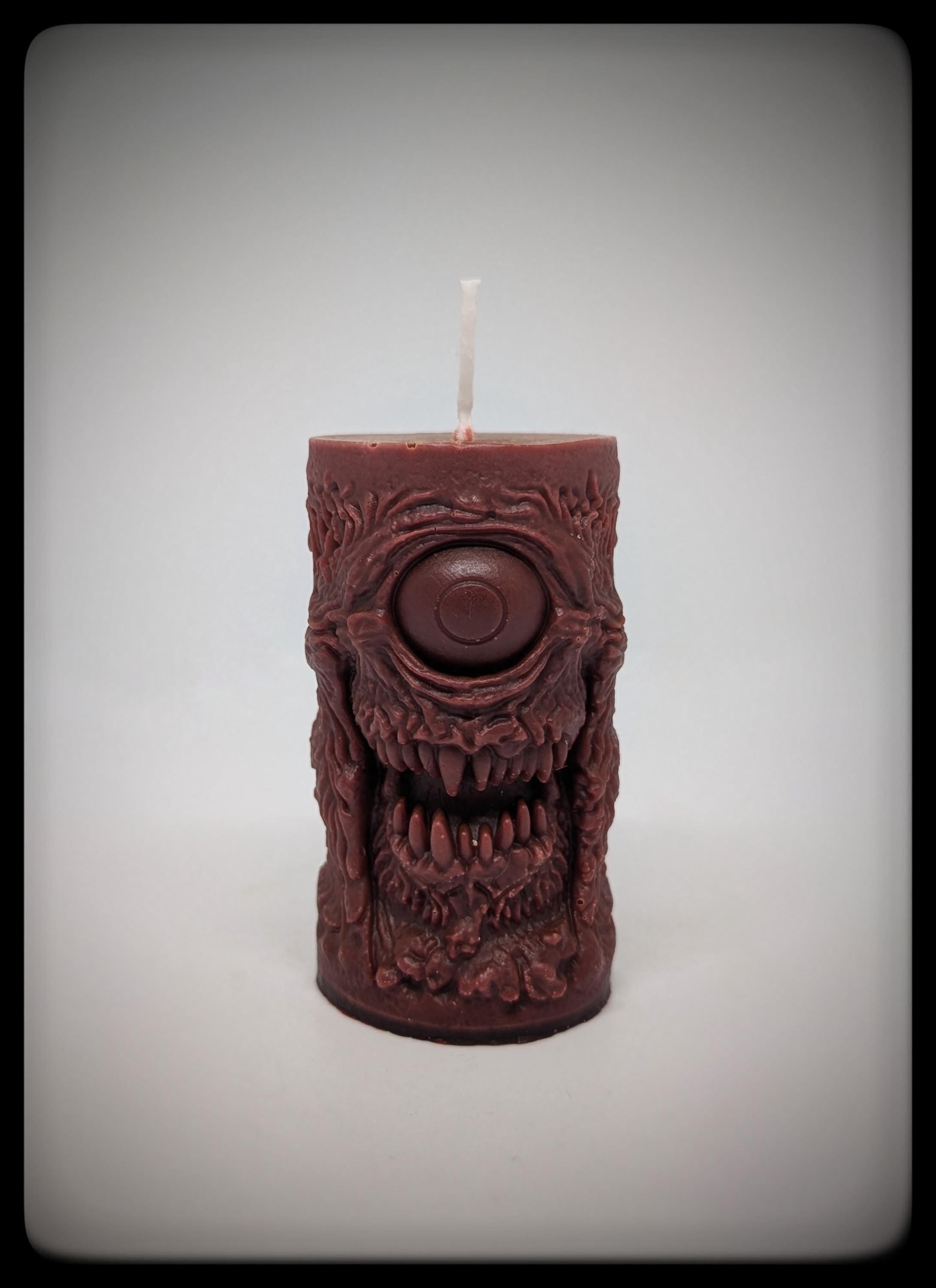 One-Eyed Monster Candle, Height 3.54 in (9 cm)  Dark Art Gothic /Sci-Fi Decor