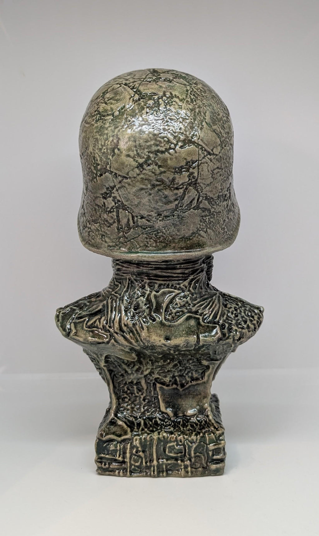 Beksinski-Inspired Sculpture Soldier KO 1985 / 3D Resin / Height 11.4 in