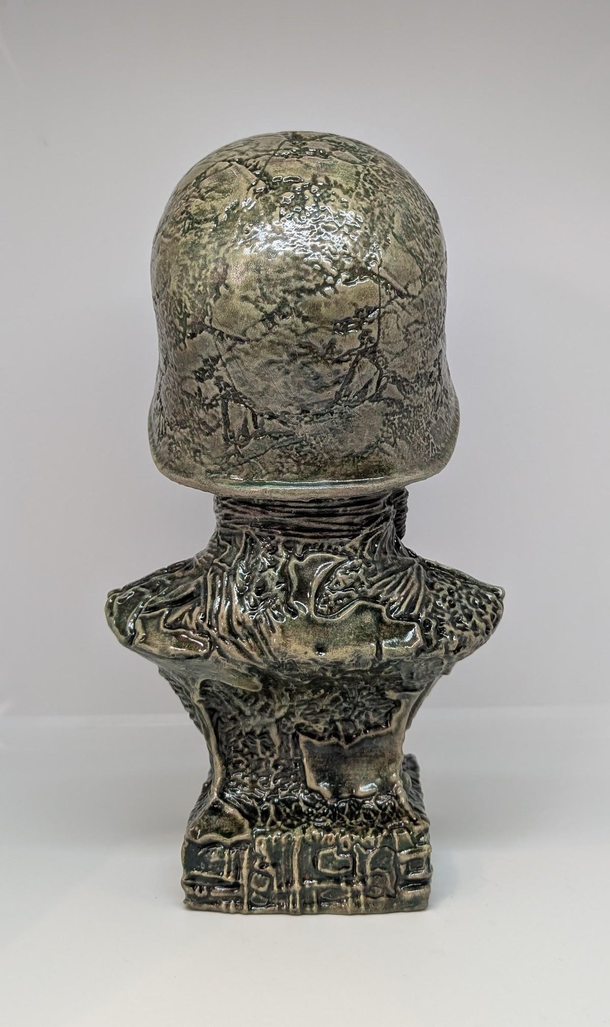 Beksinski-Inspired Sculpture Soldier KO 1985 / 3D Resin / Height 11.4 in