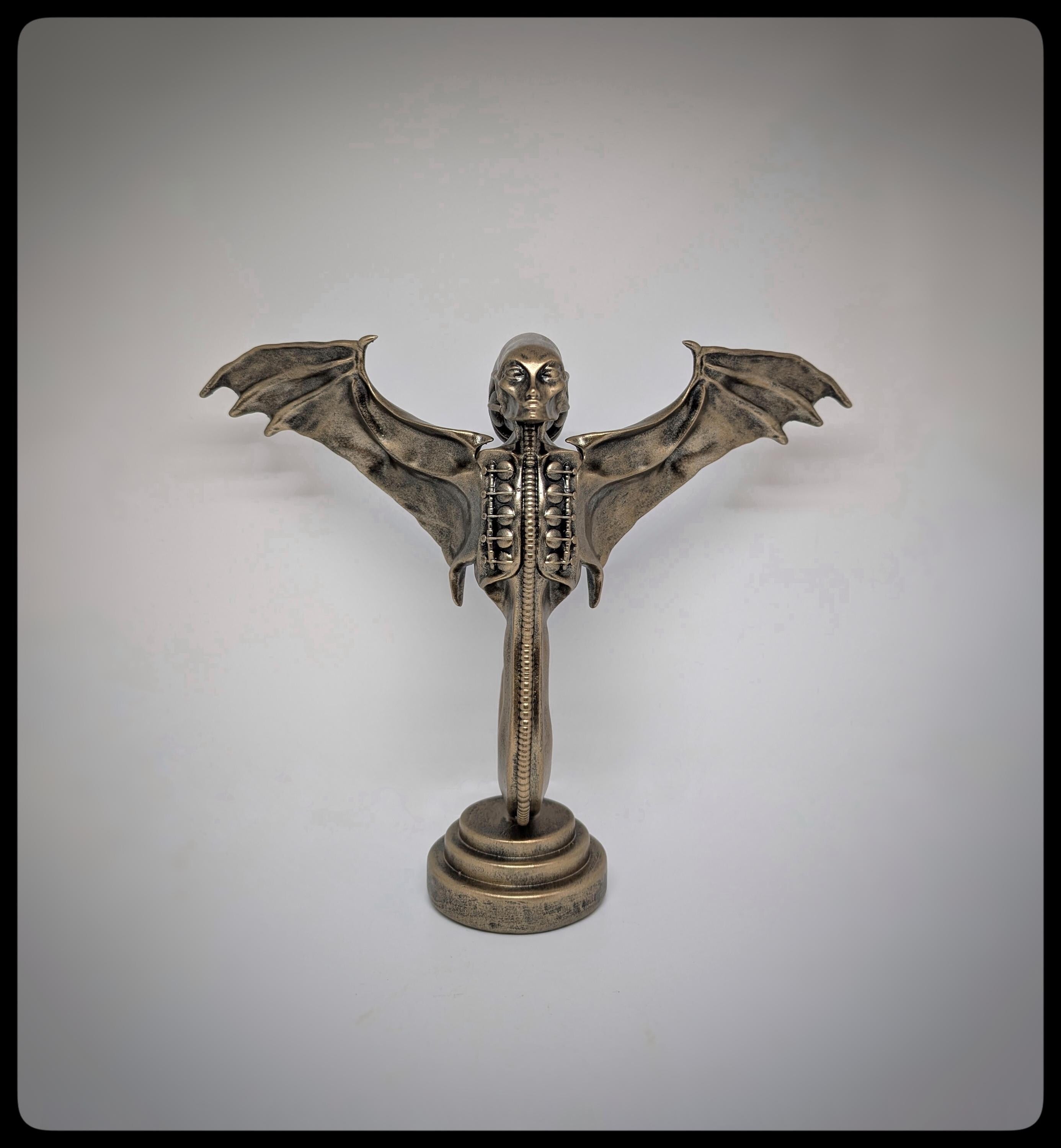 Inspired by H.R. Giger – Guardian Angel 9.45 in (24 cm/240 mm) 3D Resin Sculpture