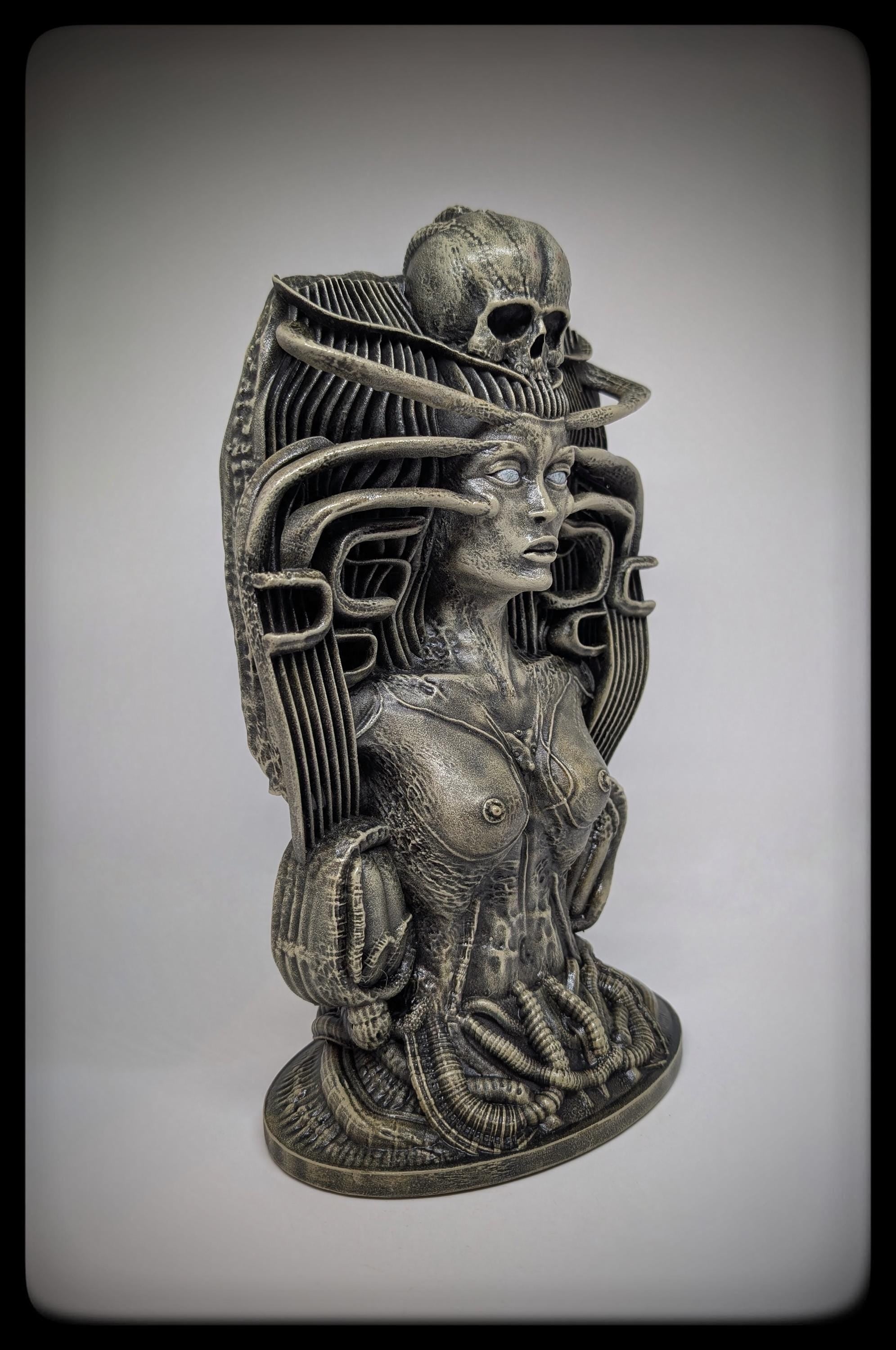 Inspired by H.R. Giger - Anima Mia 3D Resin Sculpture Height 11.4in (29 cm/290mm)
