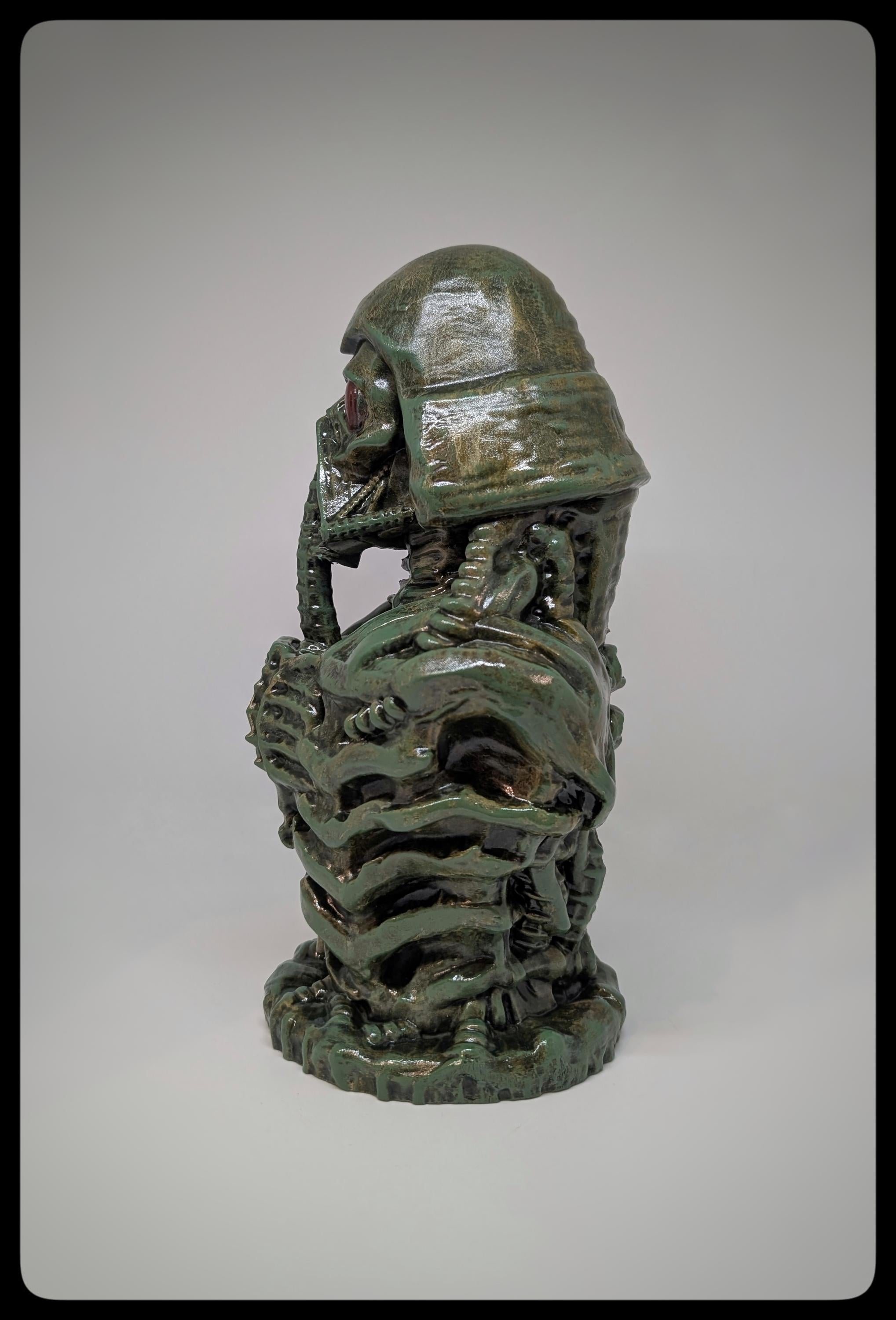 Biomechanical Art Inspired Darth Vader 3D Resin Sculpture 10.2 in (26 cm/260 mm)