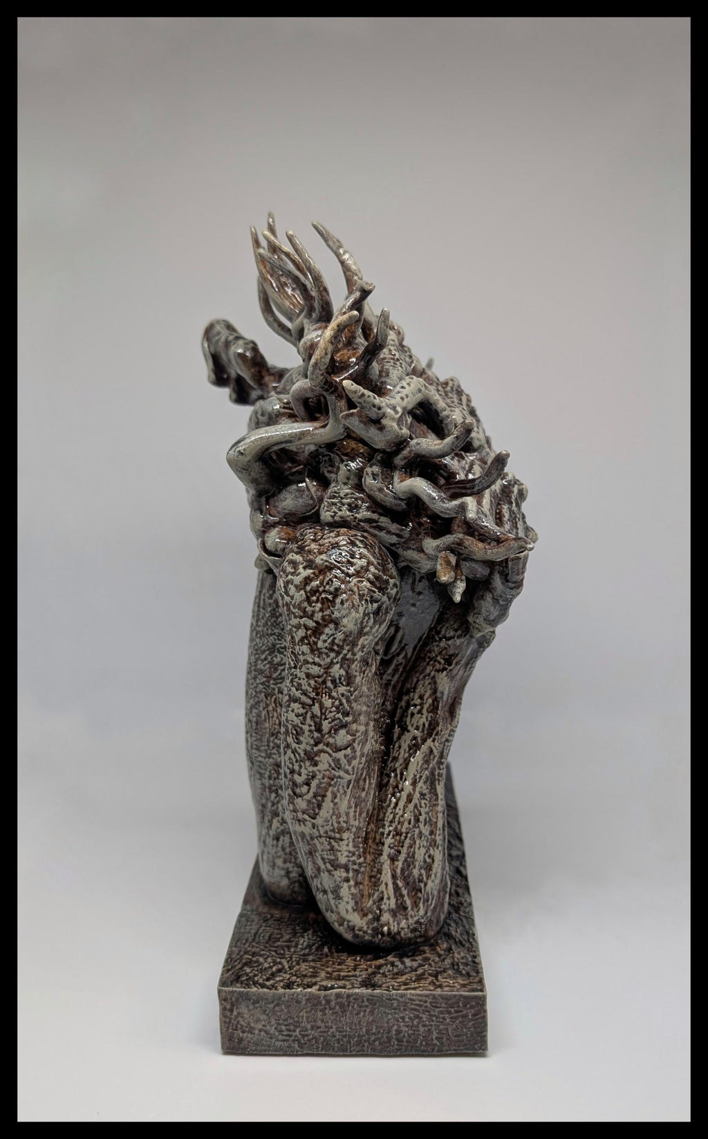 Inspired by Zdzislaw Beksinski Sculpture, Height 11.2 in (28.5 cm/285mm)/Design Carlito Brigante