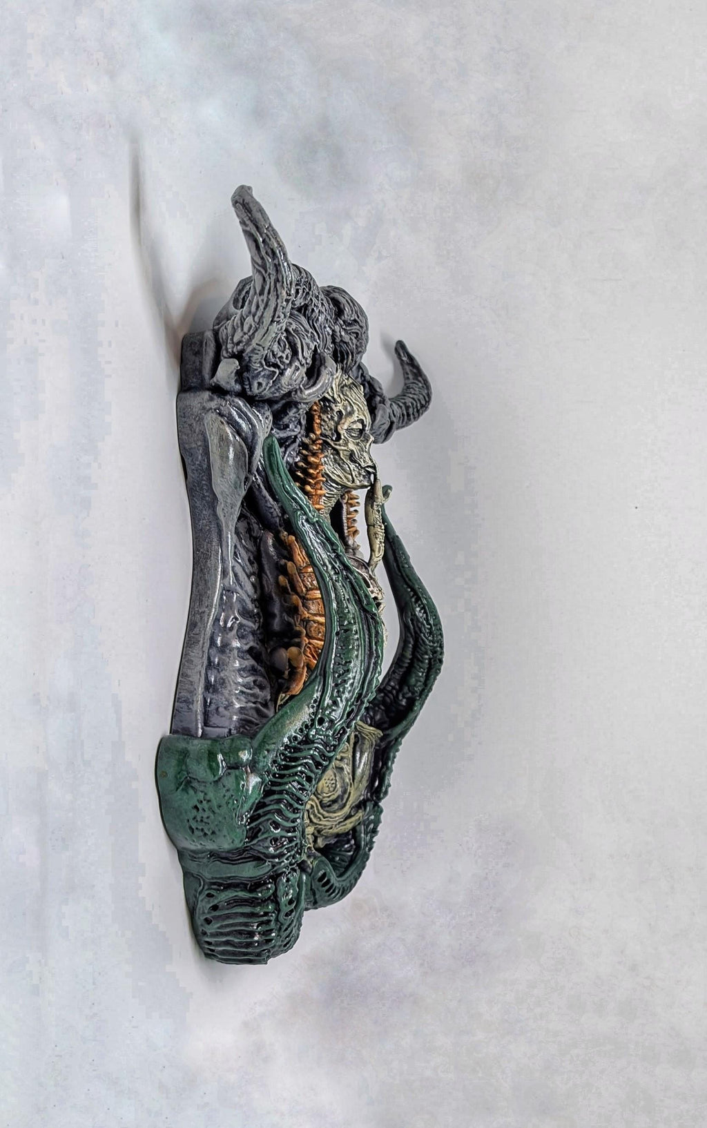 Inspired H.R. Giger Necronomicon Wall Sculpture 3D Resin Art / Height 12.6 in(32cm/320mm)