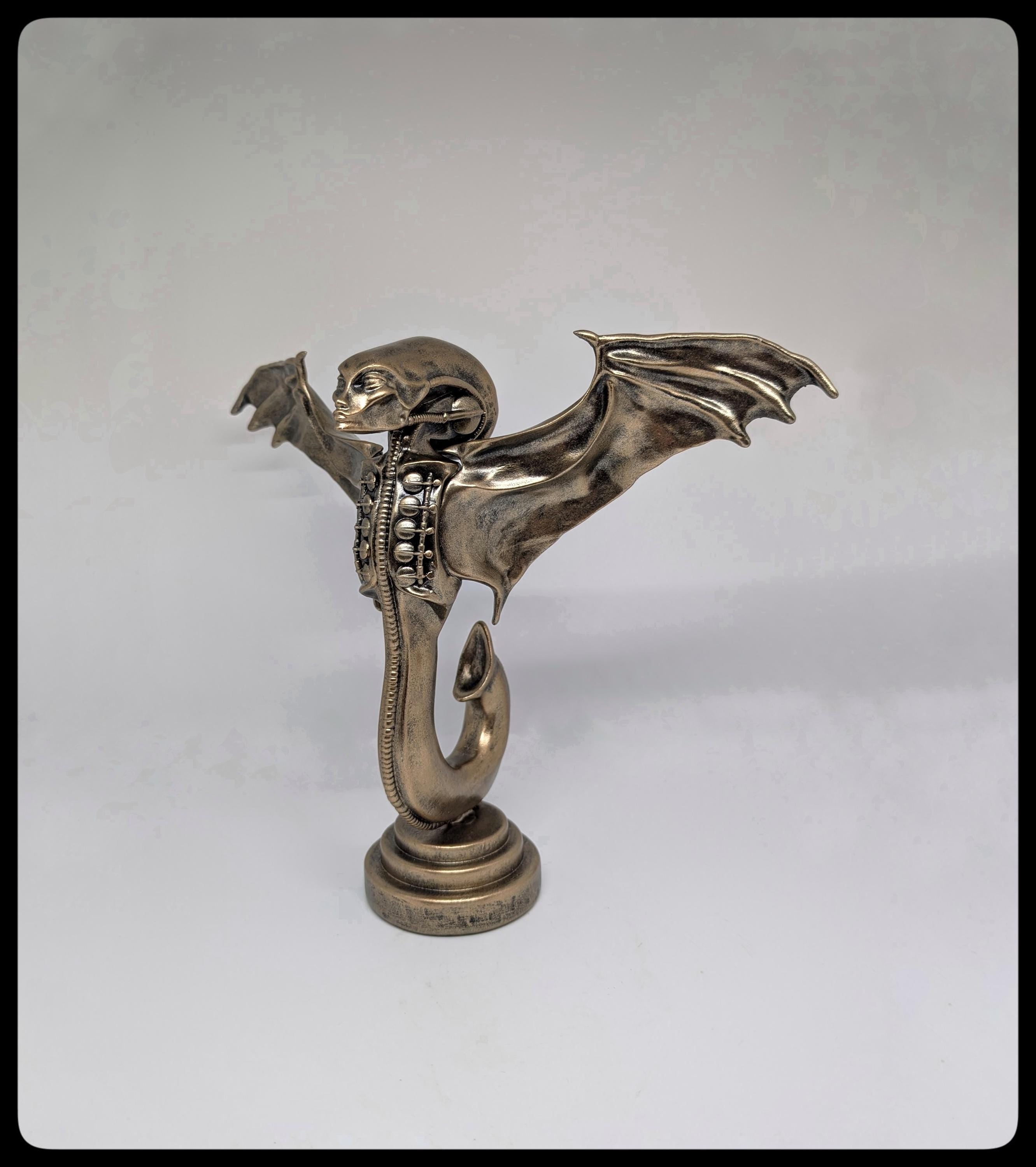 Inspired by H.R. Giger – Guardian Angel 9.45 in (24 cm/240 mm) 3D Resin Sculpture