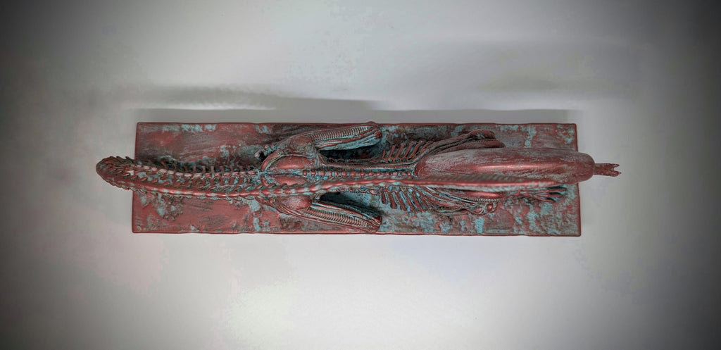 Inspired H.R.Giger Alien Sphinx figure 6.9" (17.5 cm) H x 11.8" (30 cm) L /3D Resin