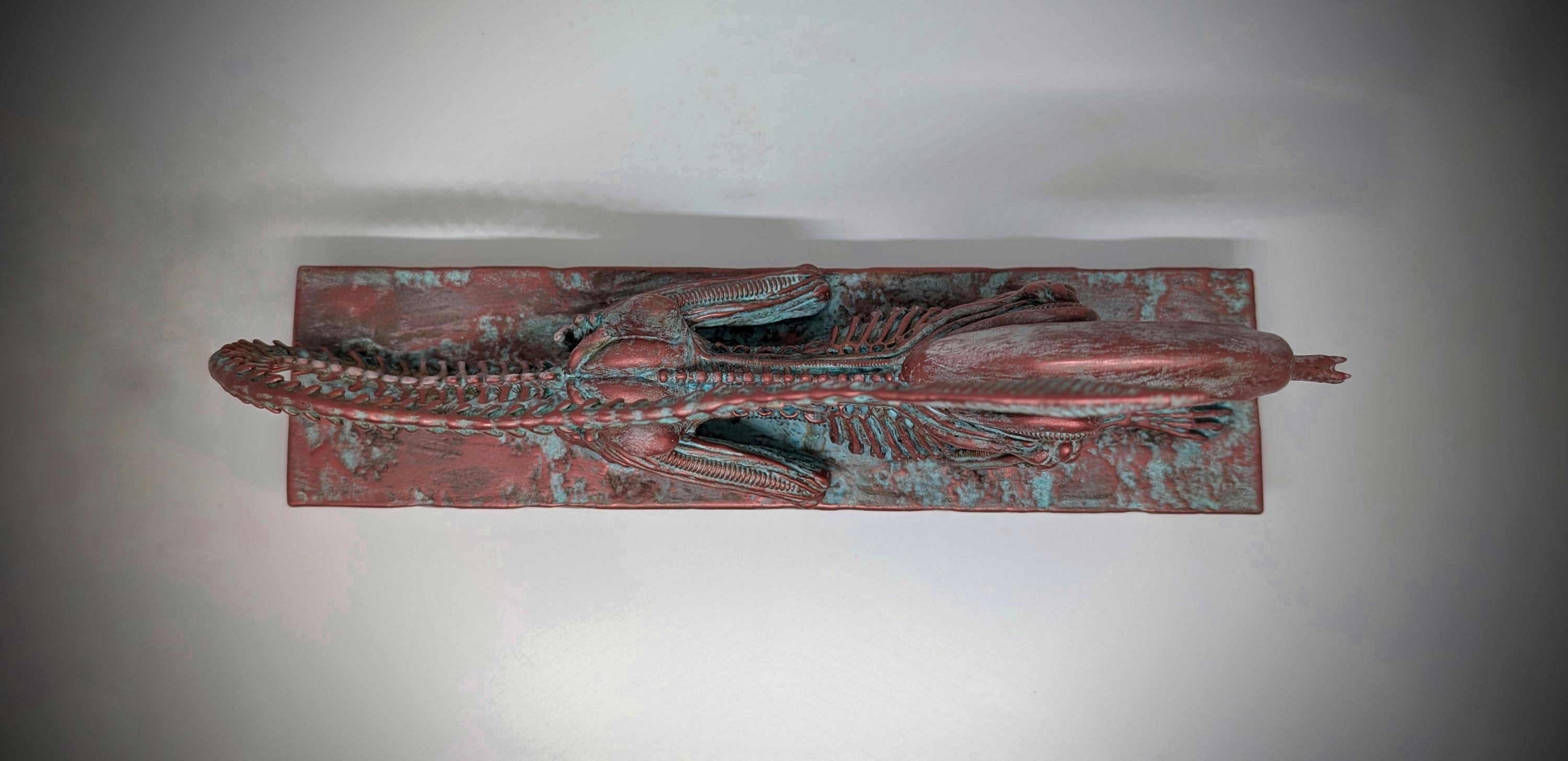 Inspired H.R.Giger Alien Sphinx figure 6.9" (17.5 cm) H x 11.8" (30 cm) L /3D Resin