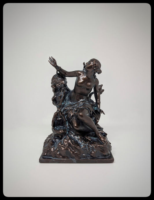 Mythological Art - Andromeda and the Sea Monster 3D Resin Sculpture Height 6.1" (15.5 cm/155 mm)