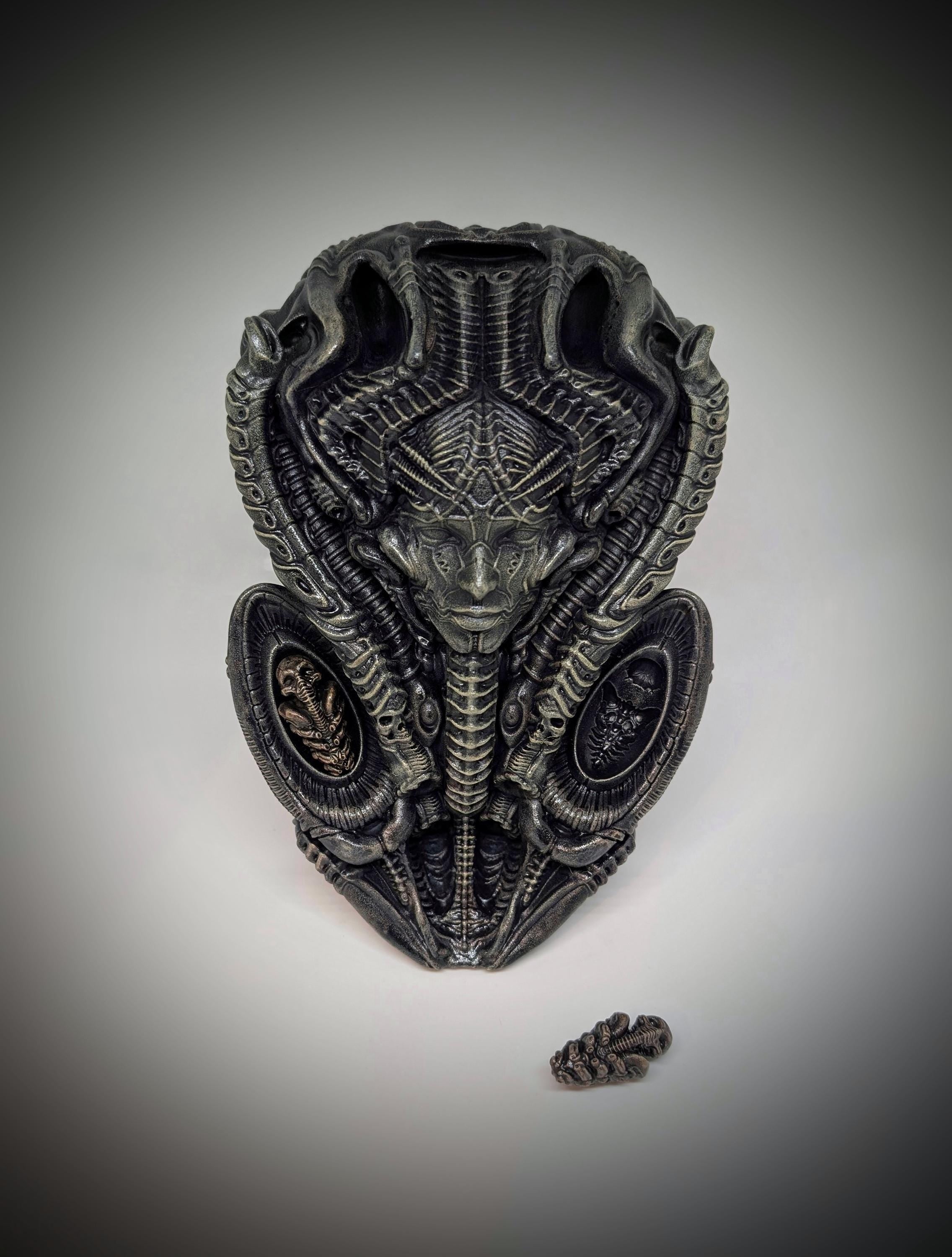 Inspired by H.R.Giger, Bio Craft -Mother Urn Statue 8.7"(22cm/220mm)