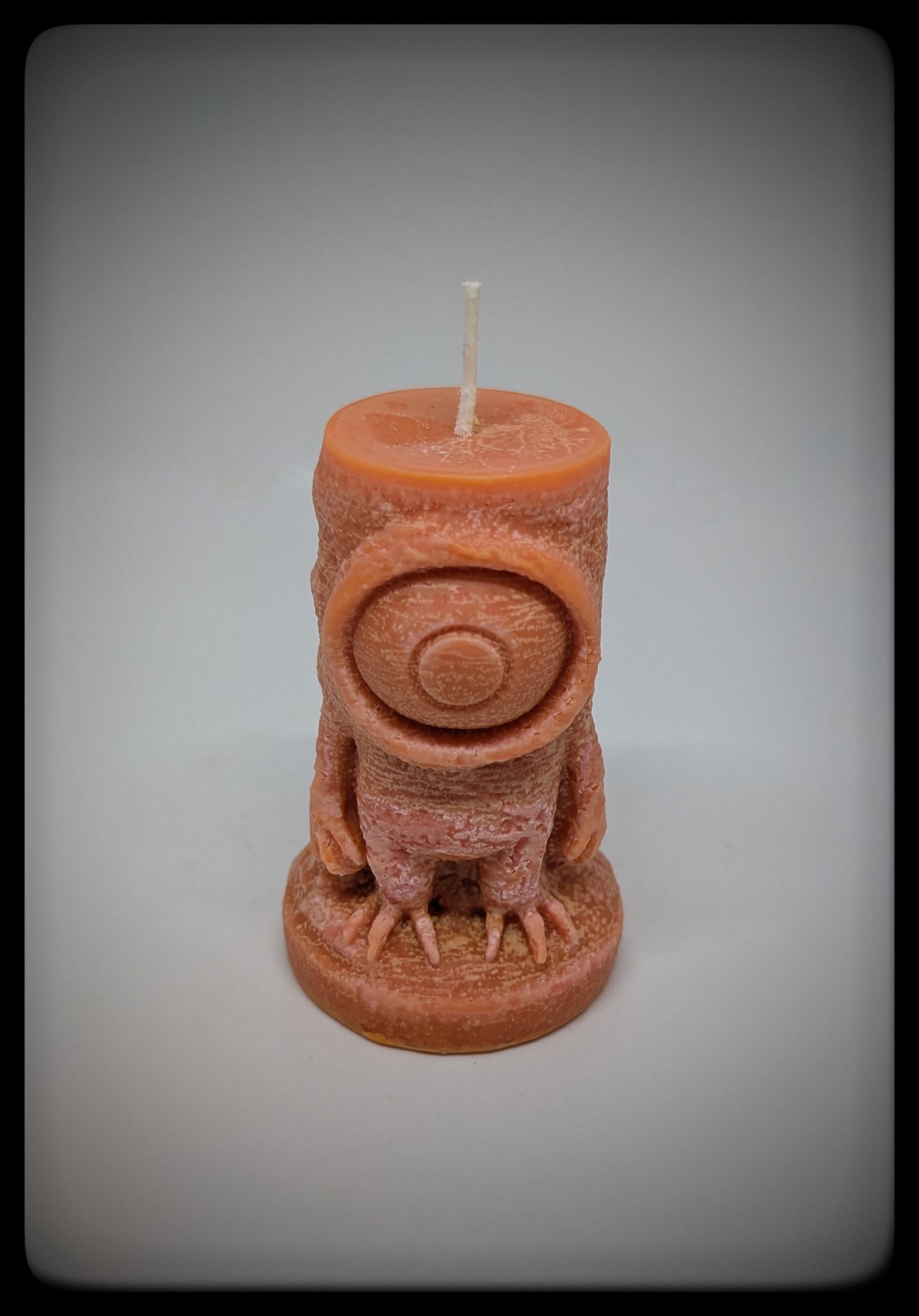One-Eyed Monster Candle, Height 3.74" (9.5 cm), Dark Art Gothic /Sci-Fi Decor