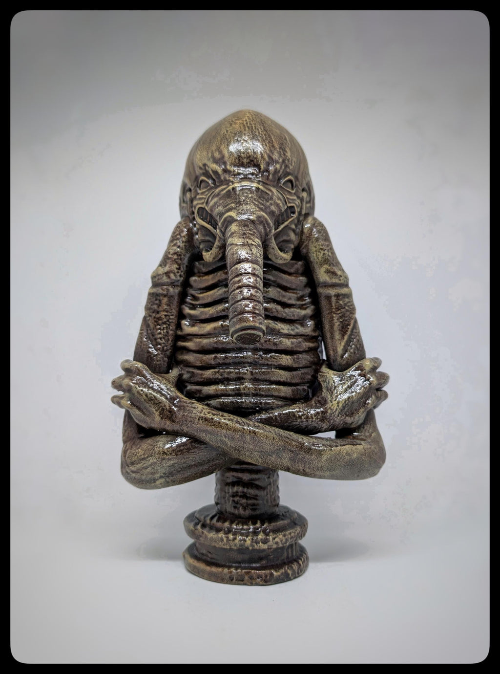 Inspired H.R. Giger Biomechanoid 3D Resin Sculpture Height 11in (28cm/280 mm)