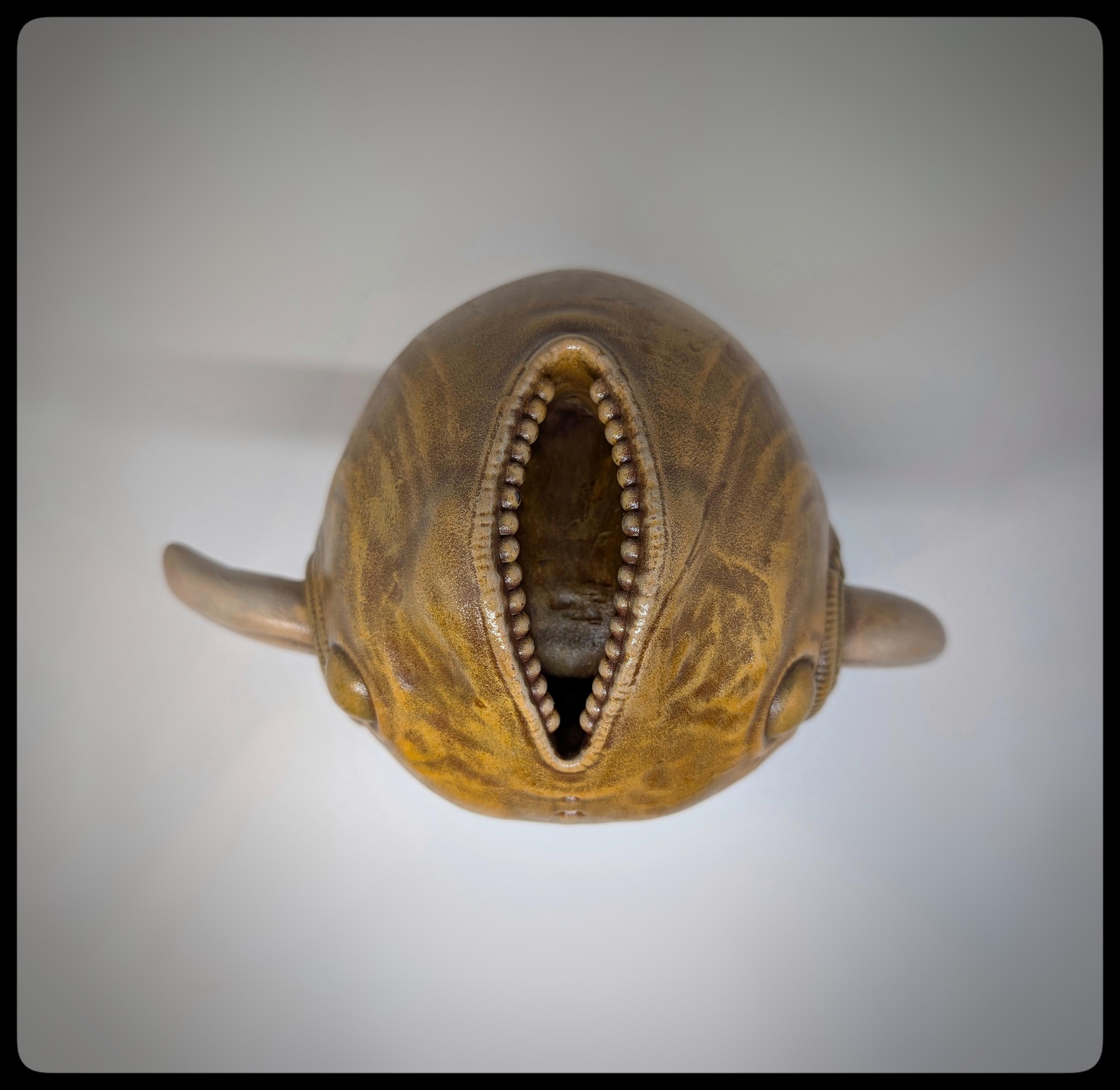 Inspired by H.R. Giger  Fish Head “The Tourist” 9in (23cm/230 mm) 3D Resin Sculpture