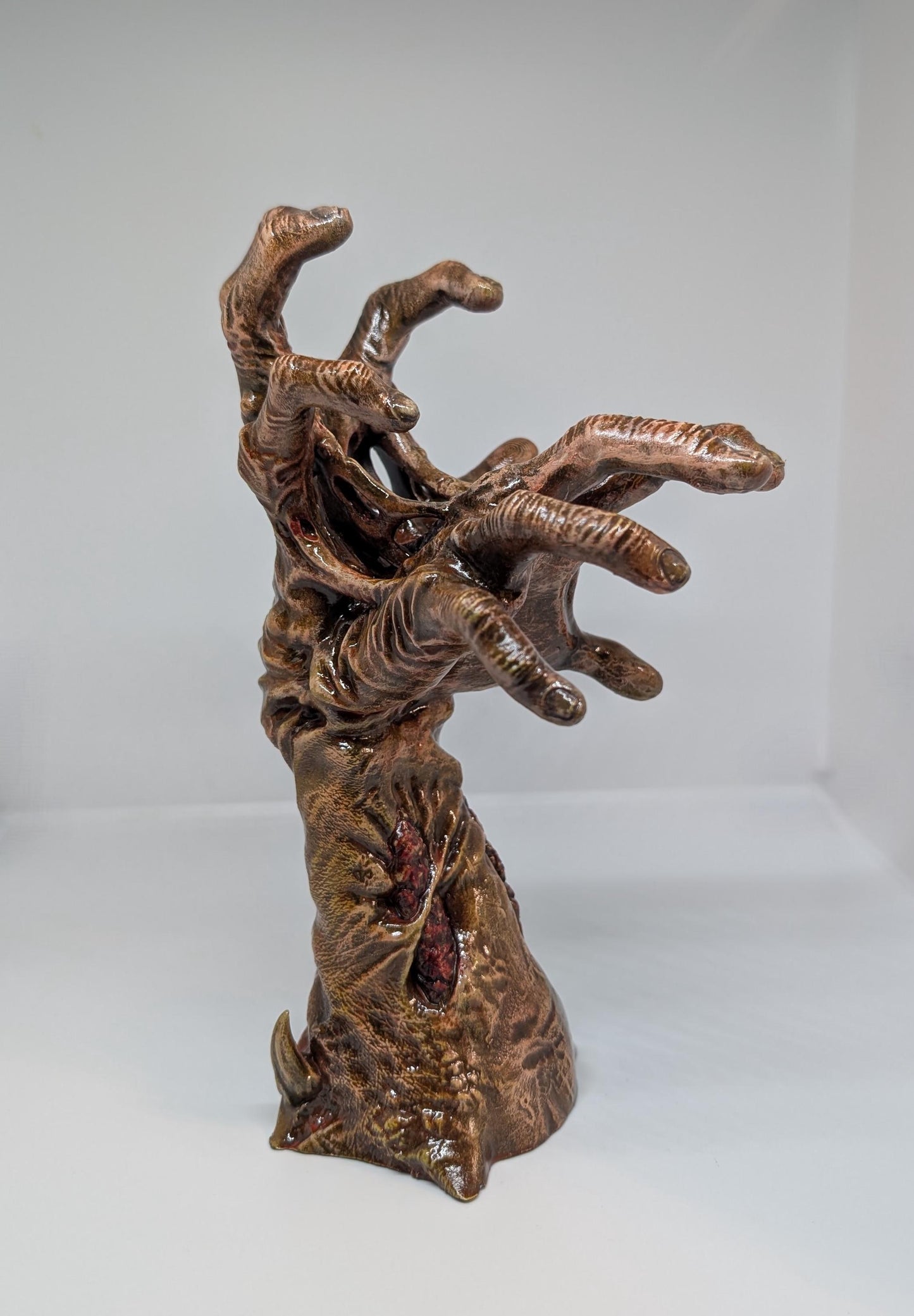 Zombie Split Hand 3D Printed Resin Sculpture / hand painted -Height 10,2 Inches (26 cm  / 260 mm)