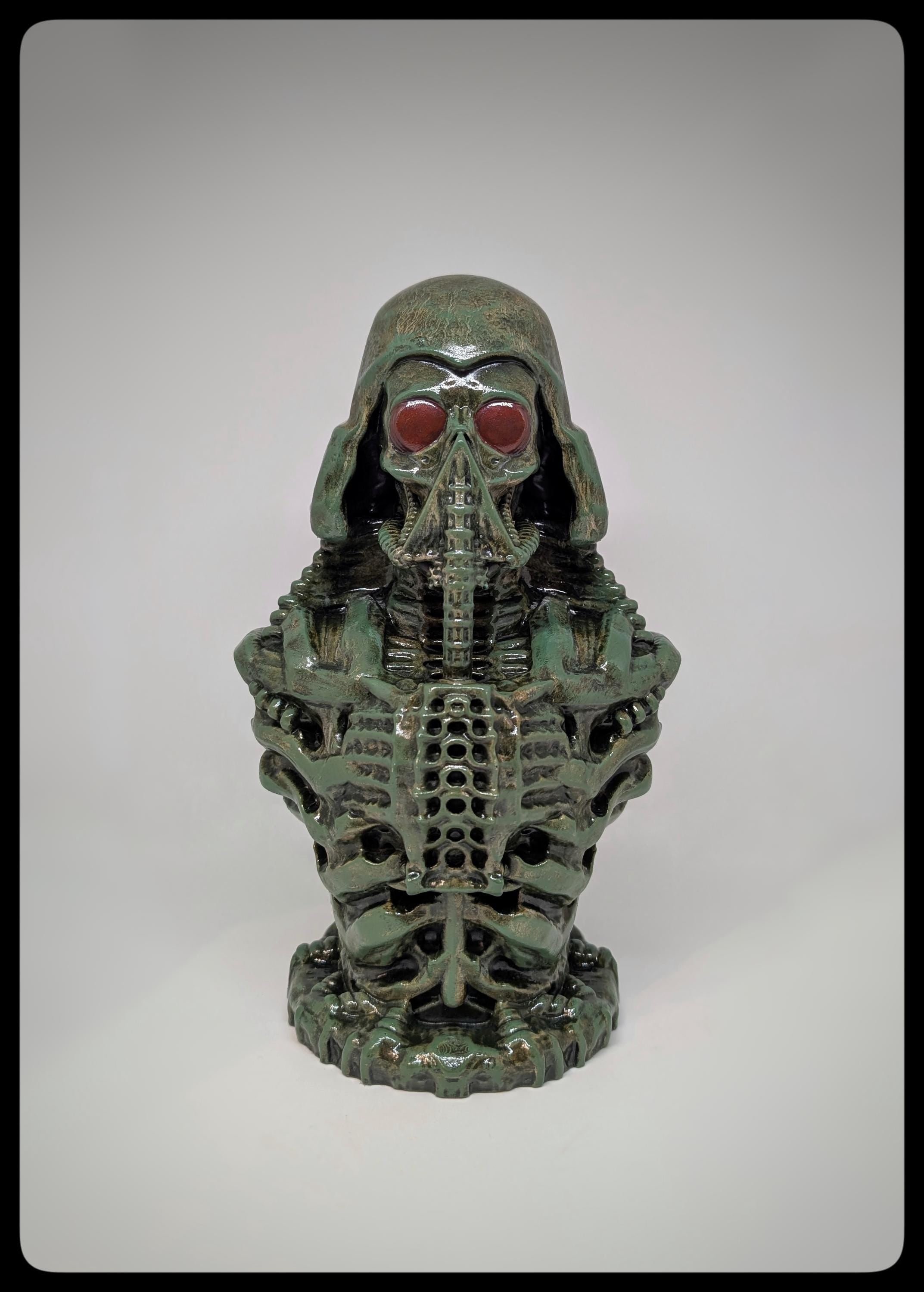 Biomechanical Art Inspired Darth Vader 3D Resin Sculpture 10.2 in (26 cm/260 mm)