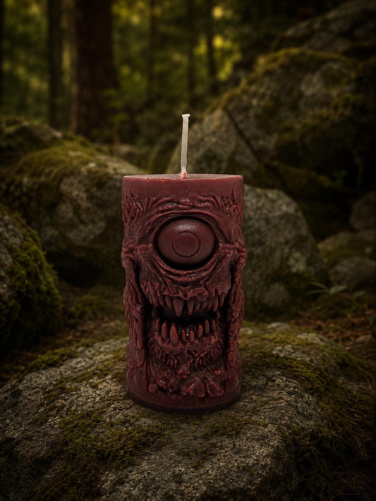 One-Eyed Monster Candle, Height 3.54 in (9 cm)  Dark Art Gothic /Sci-Fi Decor