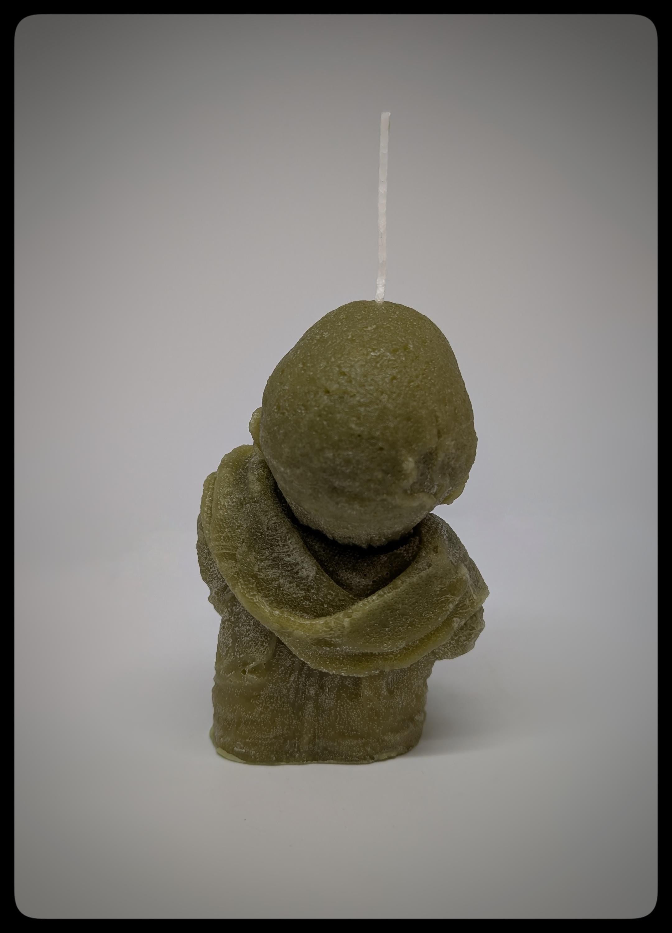 Handmade Gothic Screaming Mummy Candle 5.7 in (14.5 cm ) Tall Wax Art