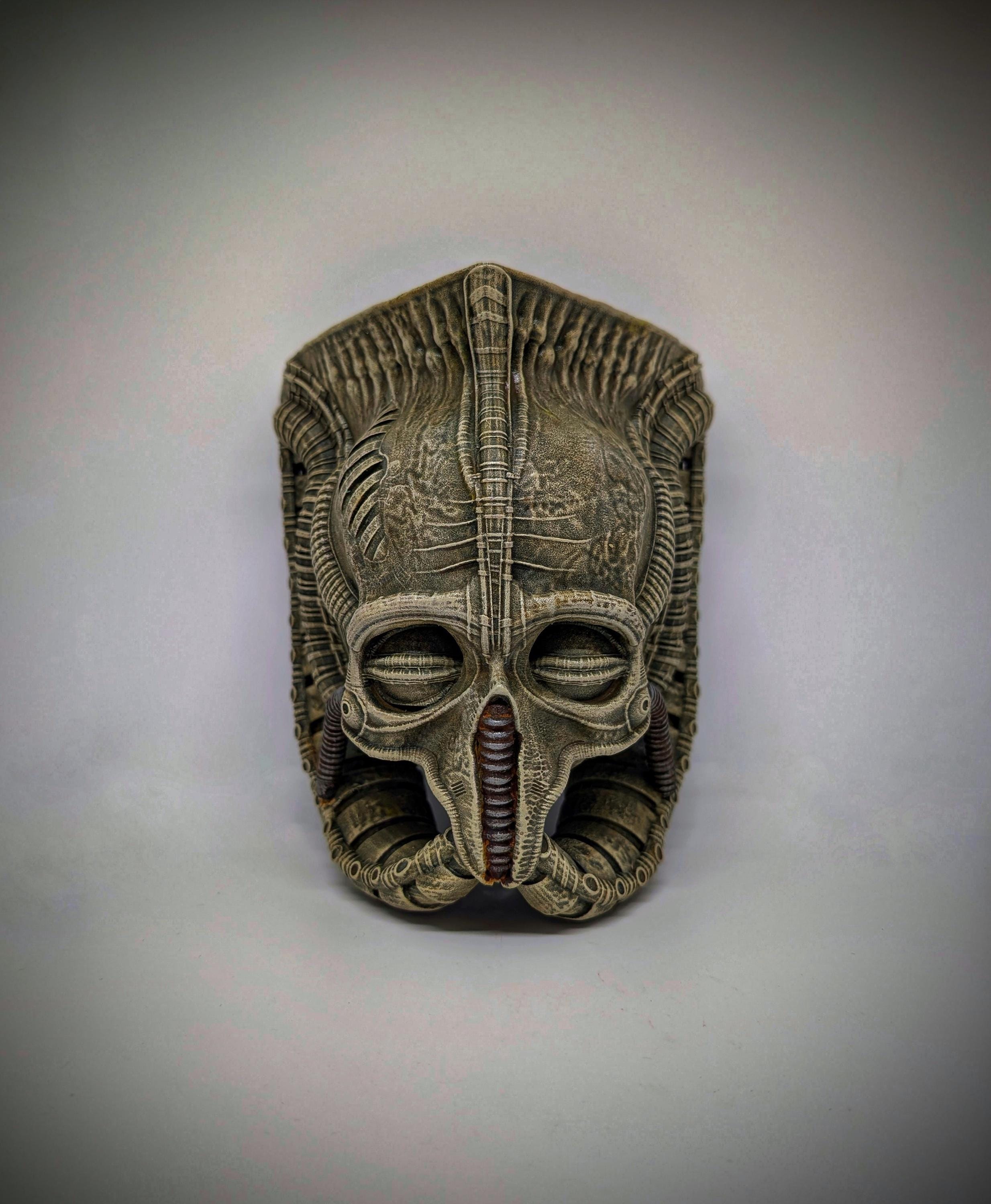 H.R. Giger inspired shelf height 7.9in (20cm/200mm) design by Carlito Brigant