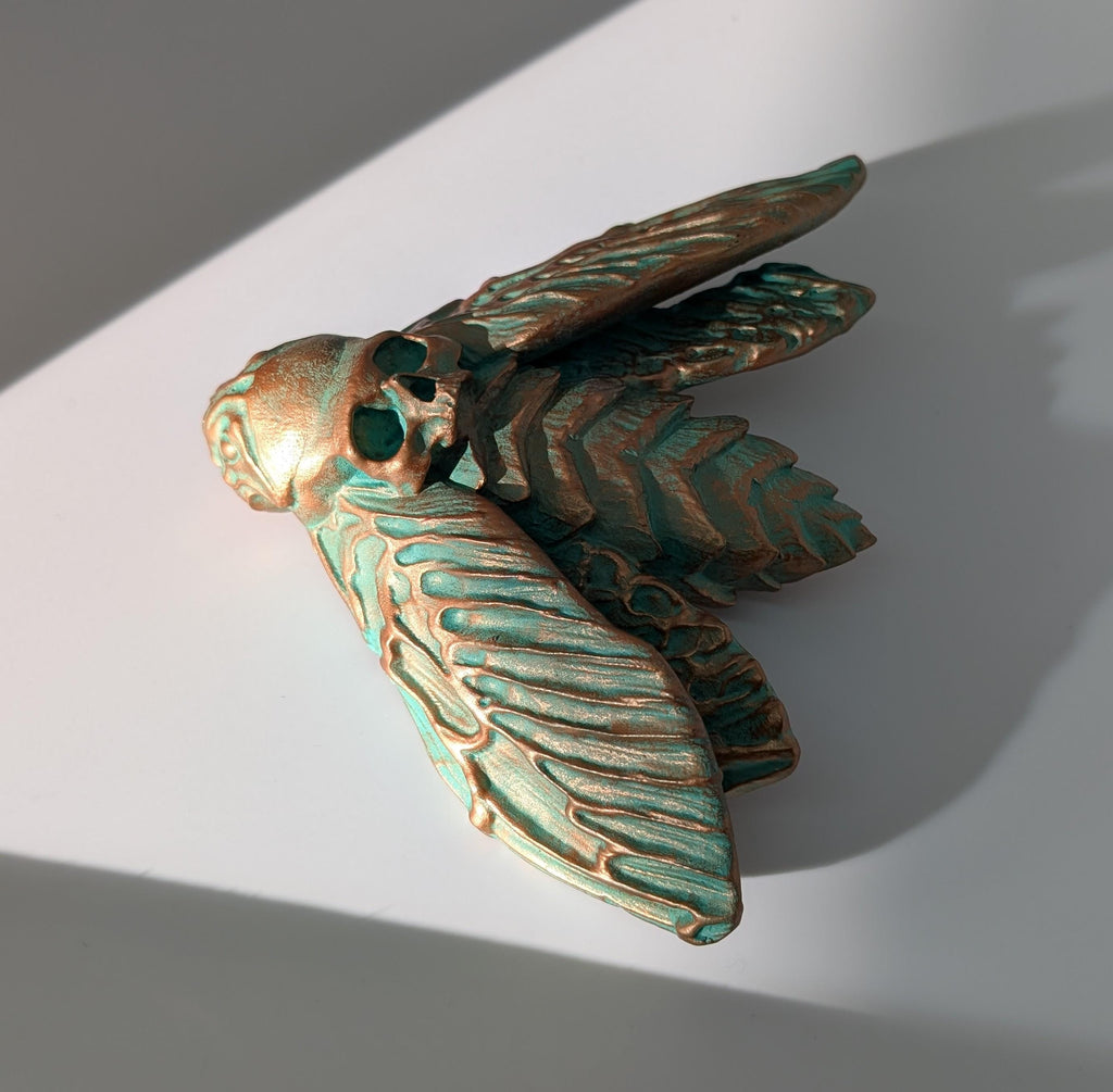 Death's Head Hawkmoths by C.Brigante 3D Print Resin  Wall Art Model ( 5.5"x6.7")