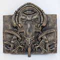 Alien wall sculpture 7.3" 3D print resin, hand-painted