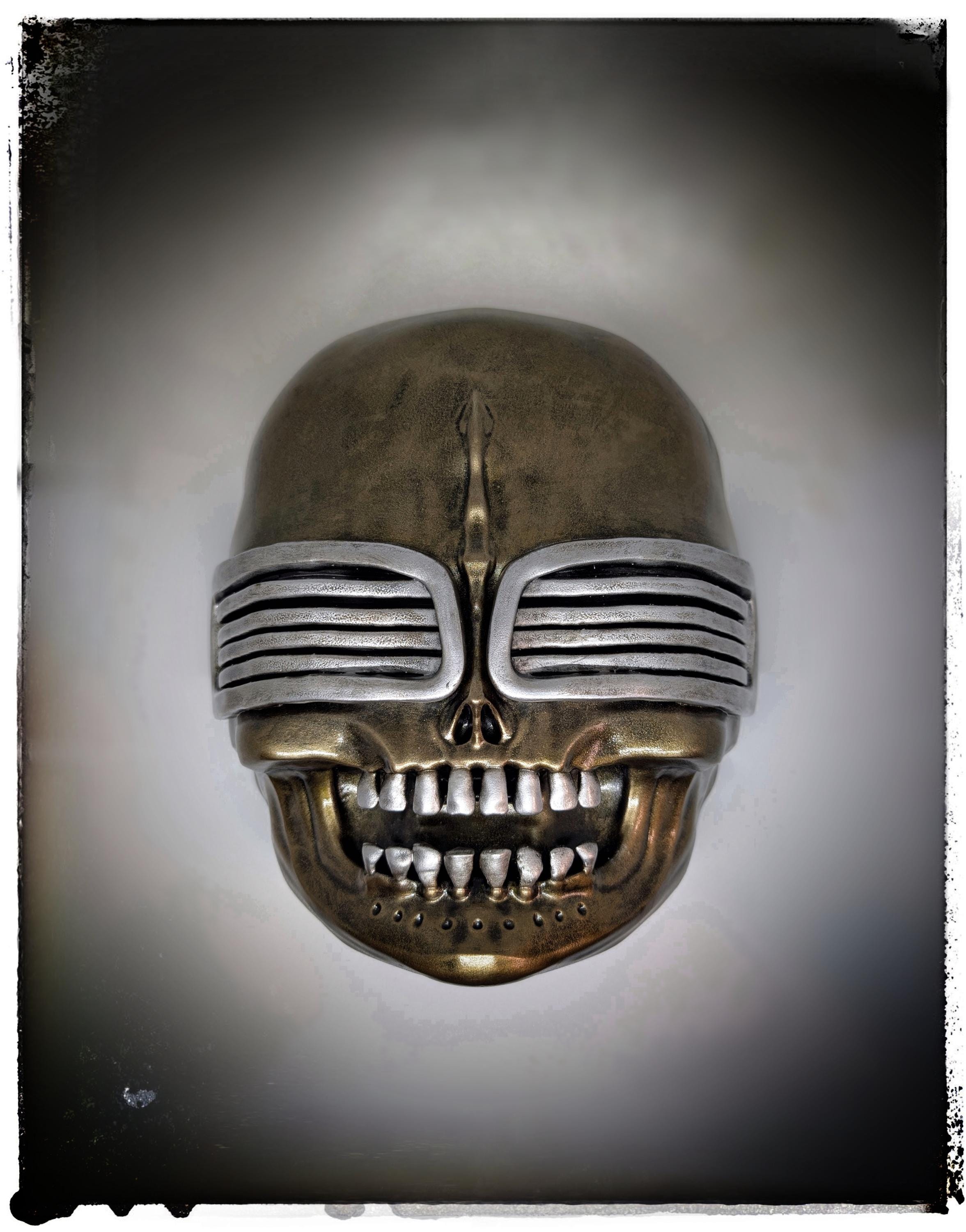 Inspired by H.R. Giger Bombs (1983) Wall Sculpture 10.6x9.3in (27x23.5cm)