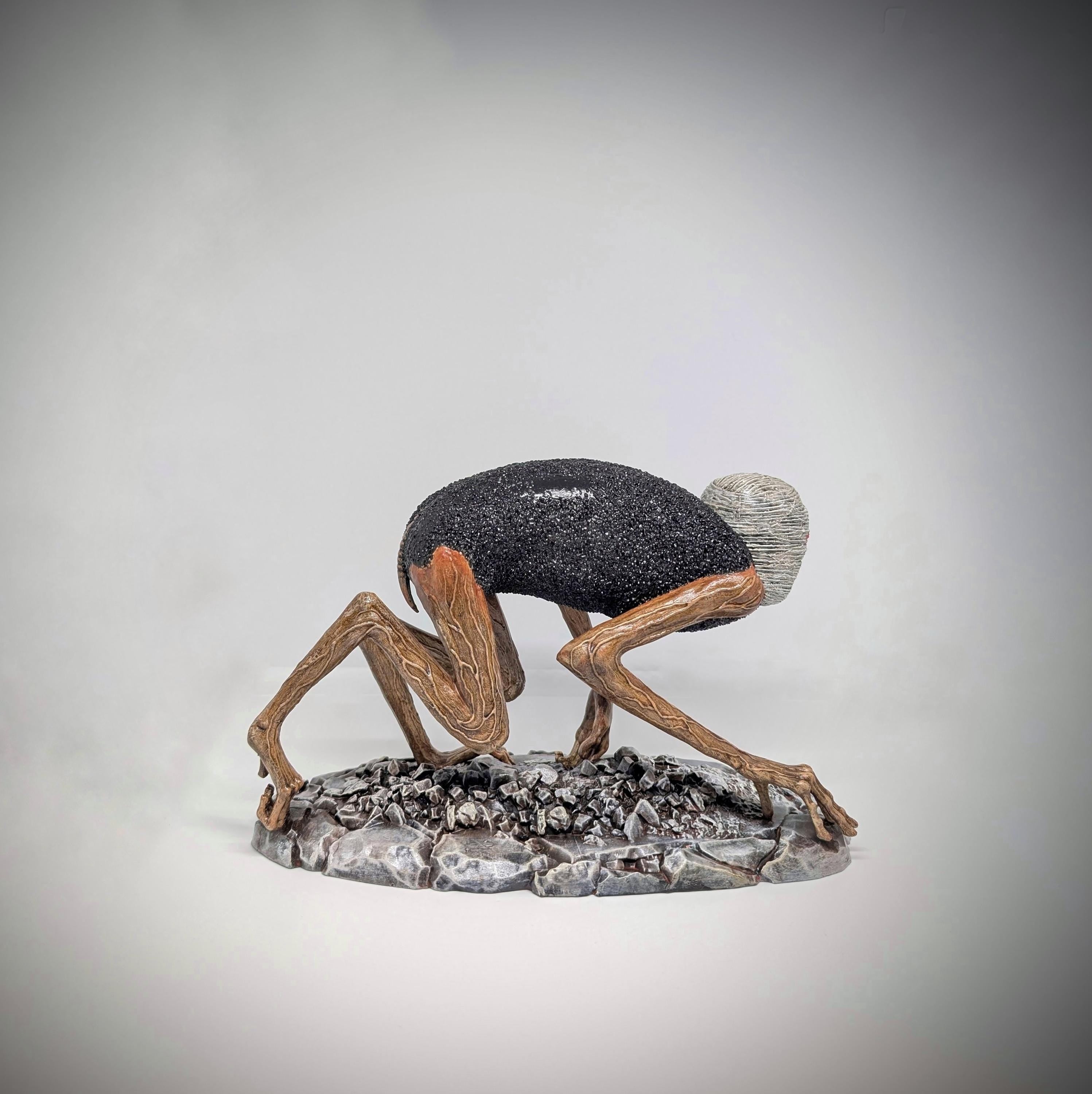 Inspired by Zdzisław Beksiński – Crawling Death 3D Resin Sculpture Length 10.8" (27.5 cm/275mm)