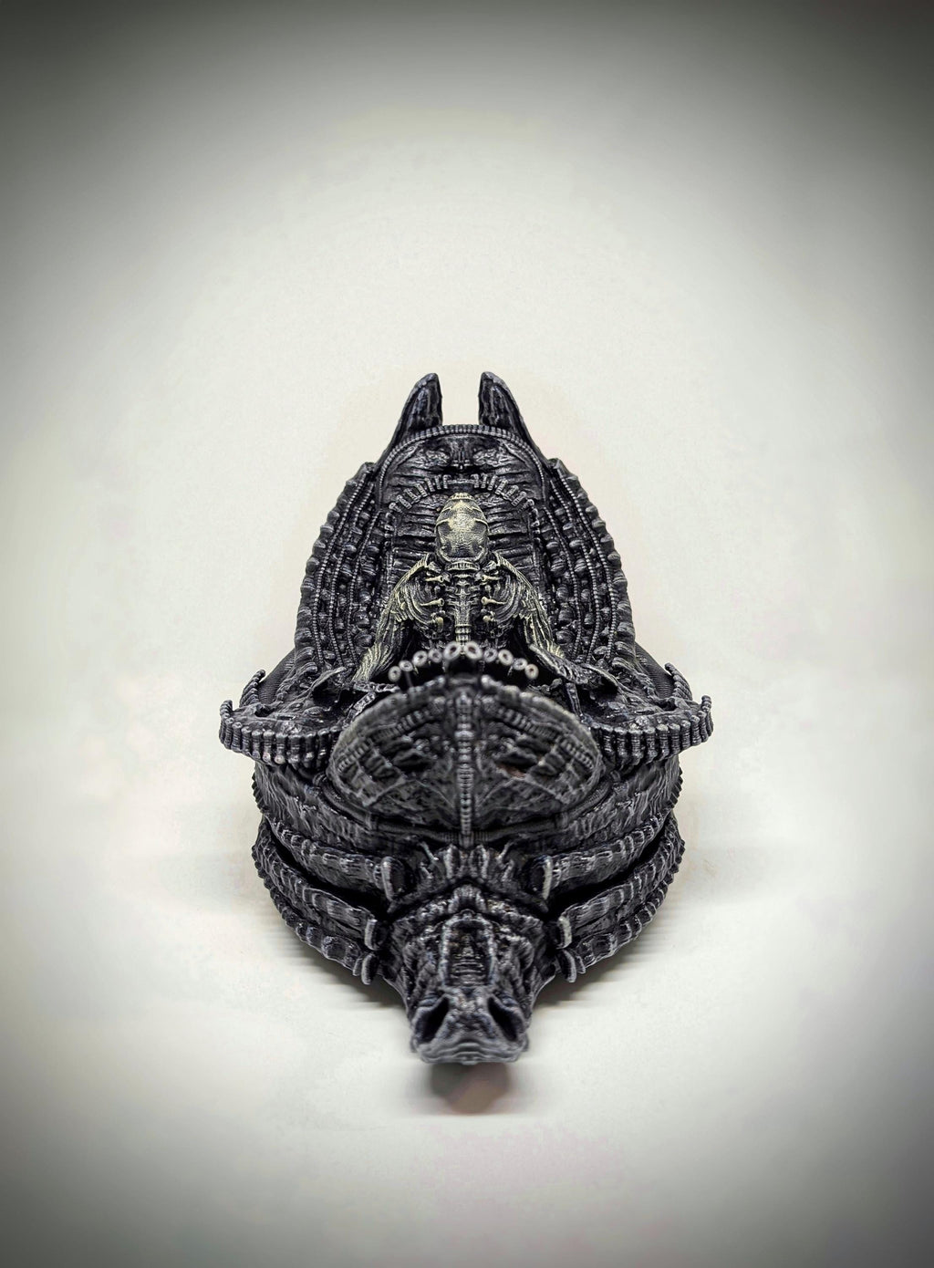 Inspired by H.R. Giger Space Jockey Resin Sculpture 7.7in (19.5cm) x 10.2in (26cm)