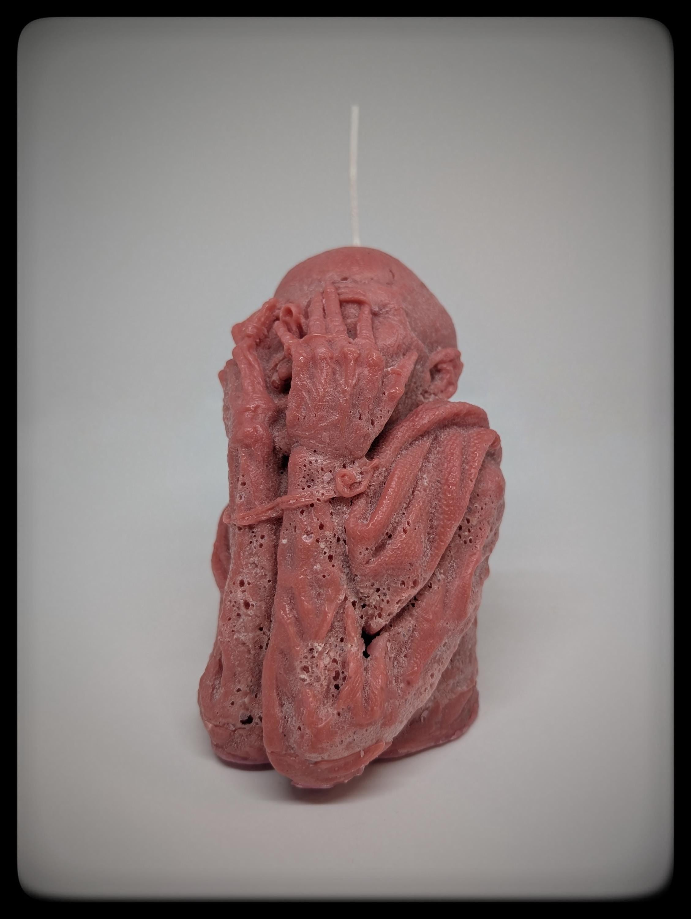 Handmade Gothic Screaming Mummy* Candle 5.31 inches (13.5 cm)Tall Wax Art