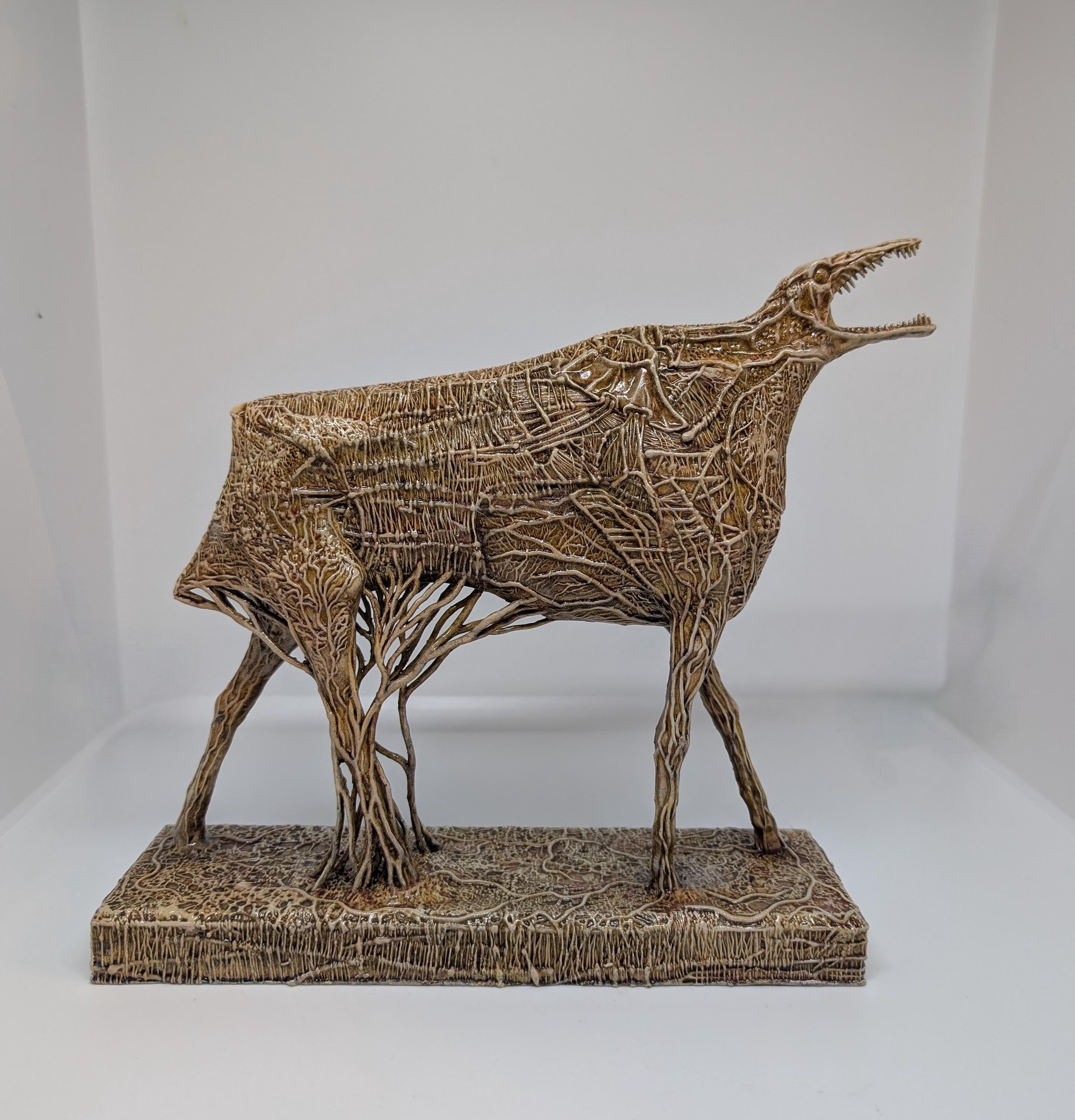 3D Resin Sculpture Inspired by Zdzisław Beksiński / Height: 8.3 in (21 cm / 210 mm)