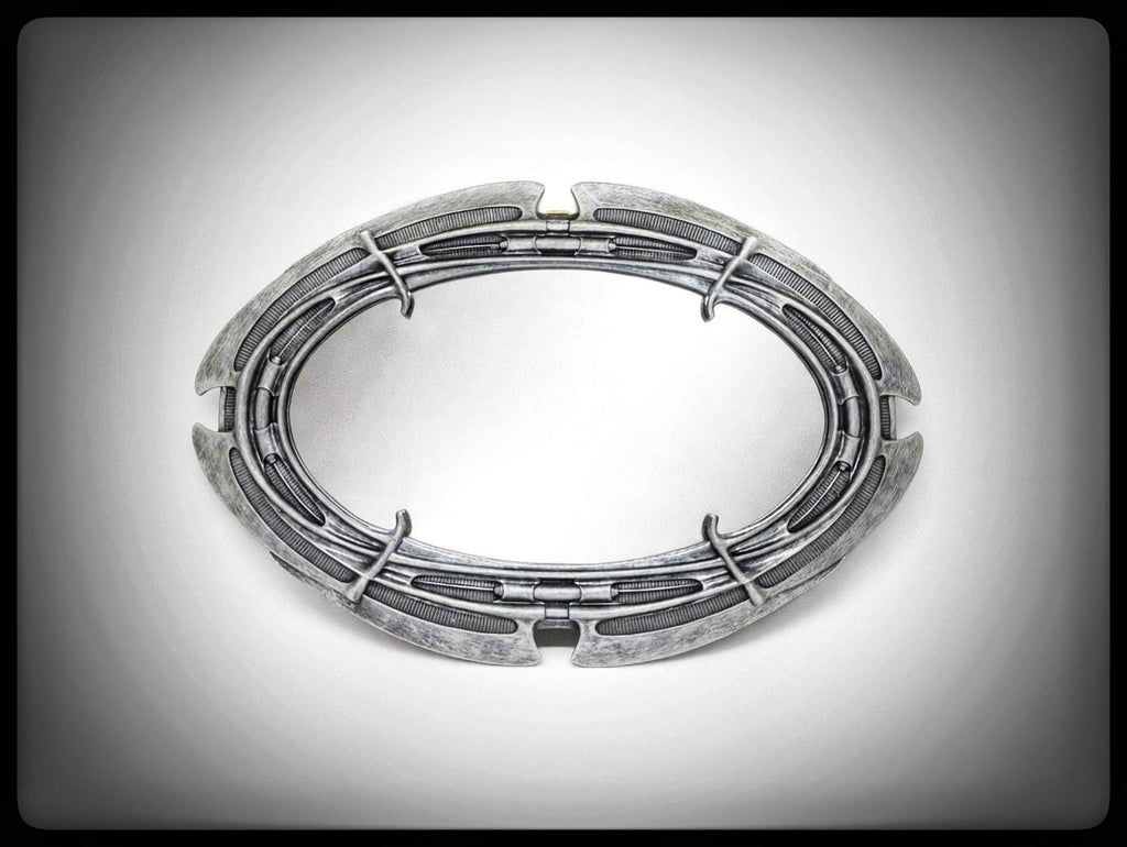 Inspired by H.R. Giger - Oval Mirror 13.8 in (35 cm/350 mm) x 9.4 in (24 cm/240 mm)