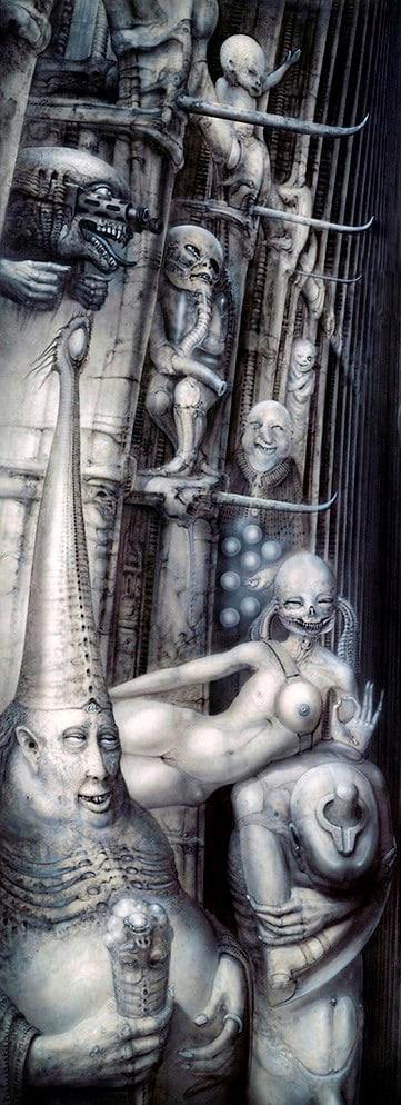 Inspired by H.R. Giger A. Crowley 3D Resin Sculpture 11.8in (30 cm/300 mm)