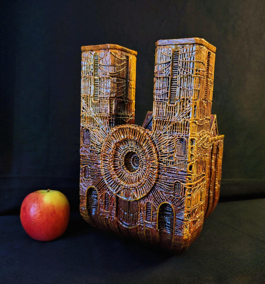 Inspired by Zdzisław Beksiński - Cathedral / 3D Resin Sculpture / 9.25in (23.5 cm / 235 mm)