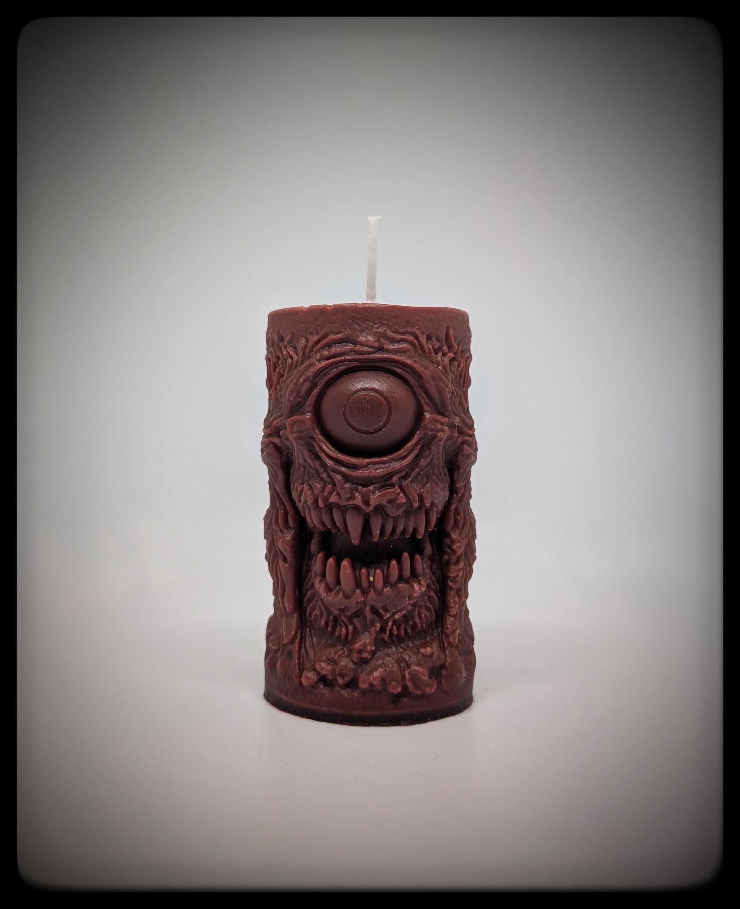 One-Eyed Monster Candle, Height 3.54 in (9 cm)  Dark Art Gothic /Sci-Fi Decor