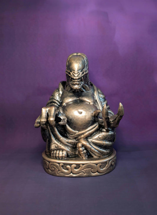 Alien Xenomorph Buddha 3D Resin Statue 8.66 in (22 cm / 220 mm) Height