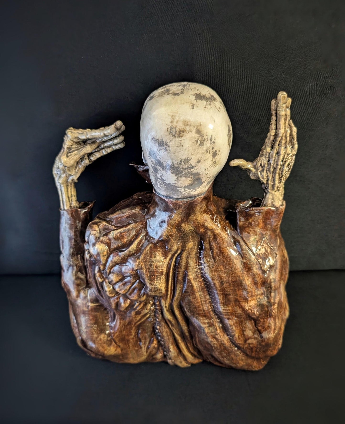 Inspired Zdzisław Beksiński ZH Japanese Collection / 3D Resin Sculpture/ Hand Painted  11.25 in (28,5 cm /285mm) Height