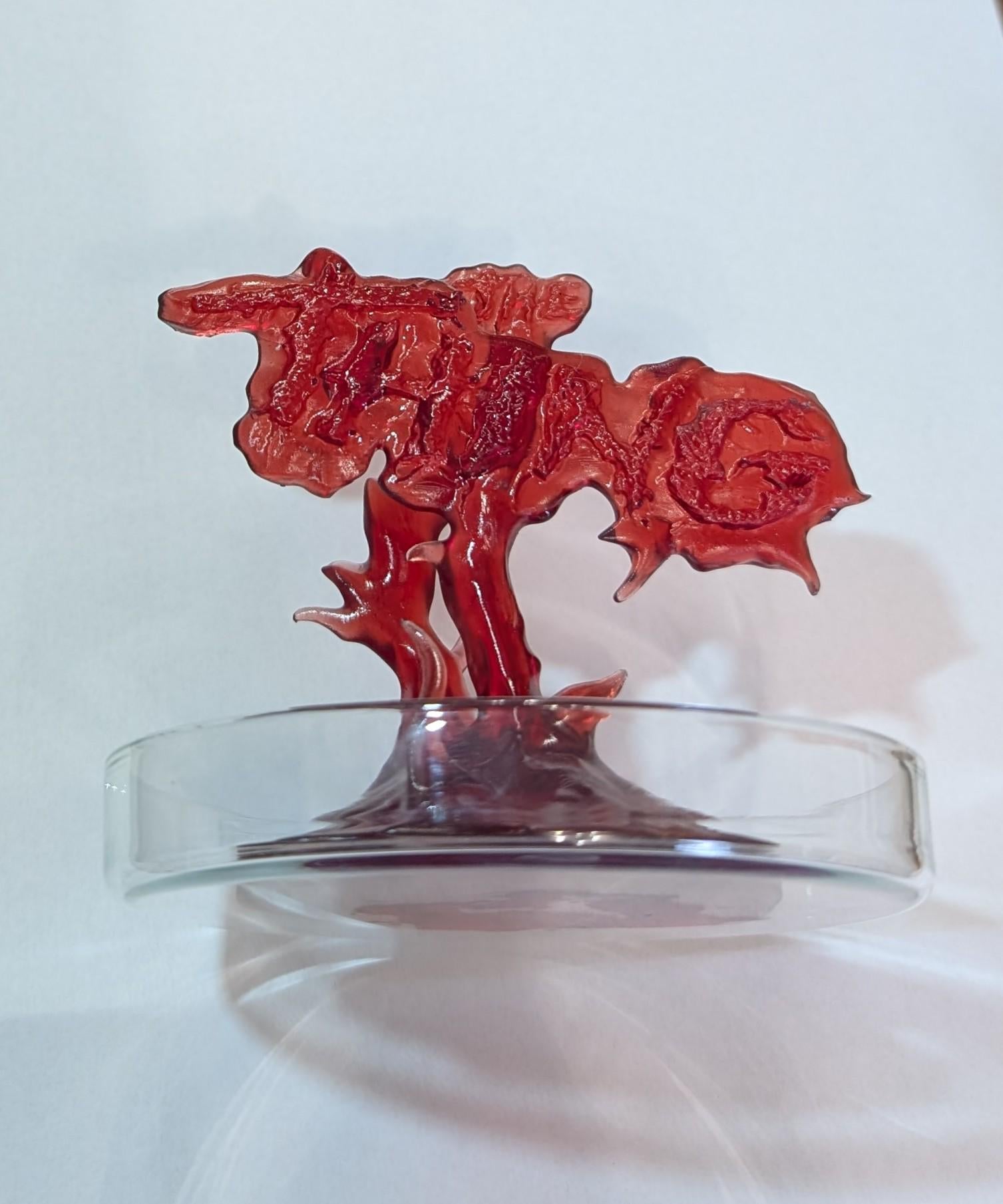 The Thing Blood Test | 3D Printed Resin | Glass Petri Dish | 3.5 in Tall