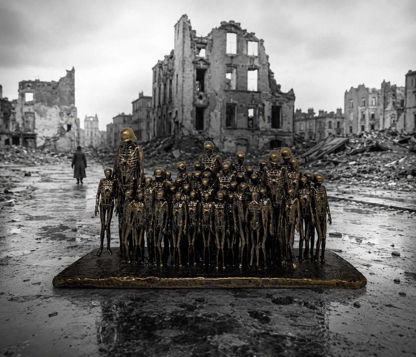 Inspired by Z. Beksiński Silent Wall / Sculpture 3D Resin 7.1" (18cm) x 13.8" (35cm)
