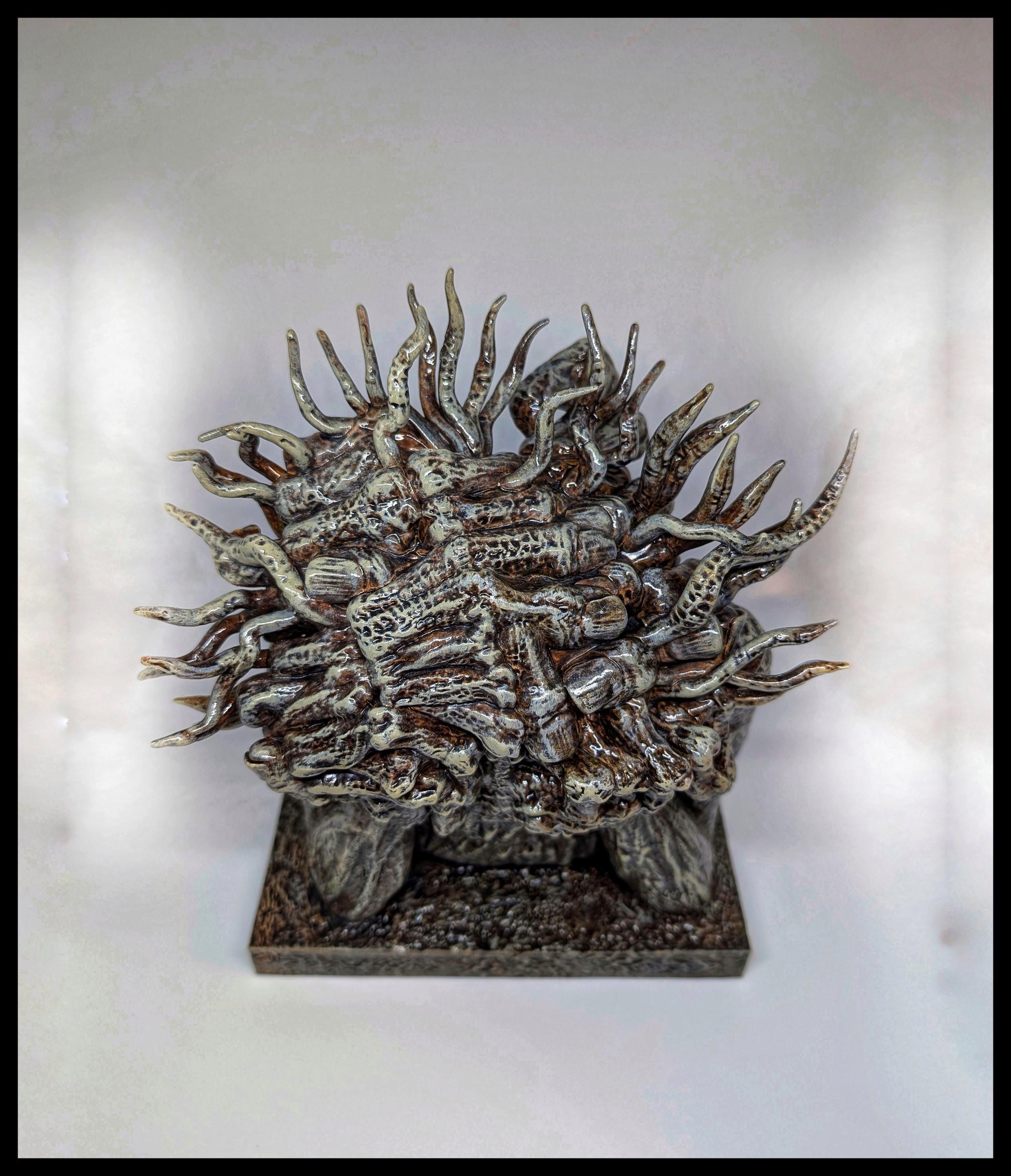 Inspired by Zdzislaw Beksinski Sculpture, Height 11.2 in (28.5 cm/285mm)/Design Carlito Brigante