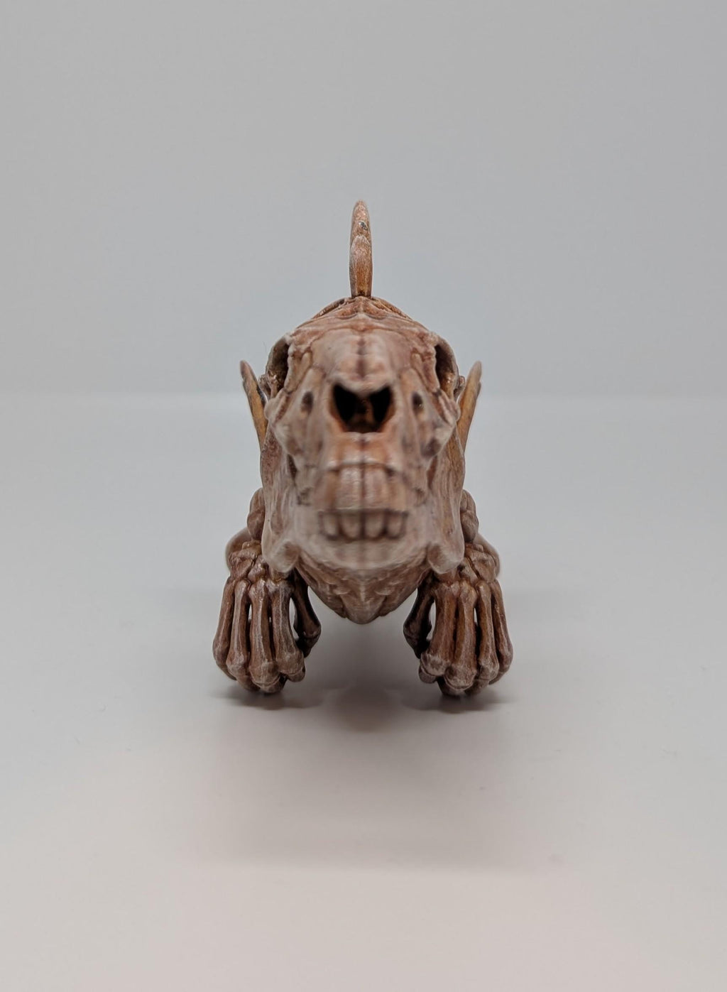 Surreal Fish Sculpture – 3D Printed & Hand Painted – Dark Fantasy Decor,Resin,Length 7.7 inches ,Sculpture design by Alex D.