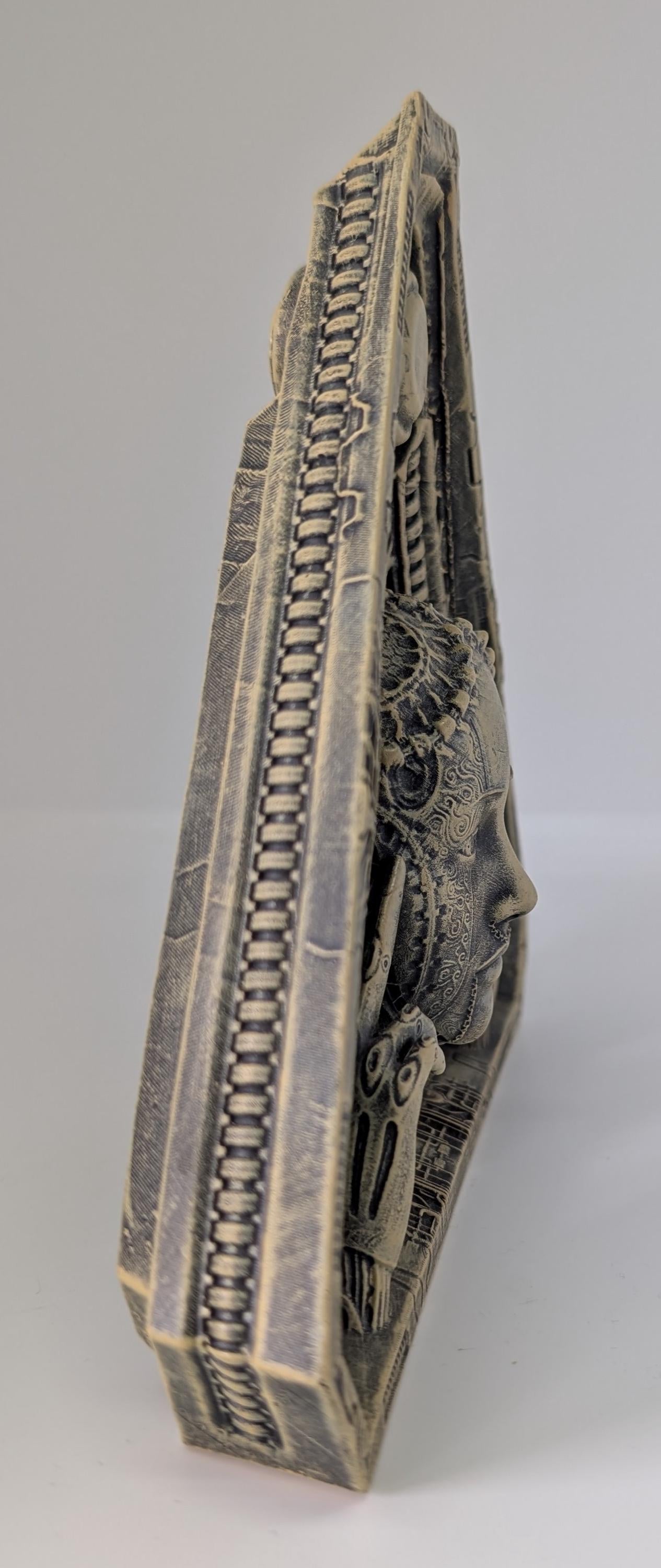 Inspired by H.R. Giger Biomechanical Triangle 6.5" 3D Resin Print Model