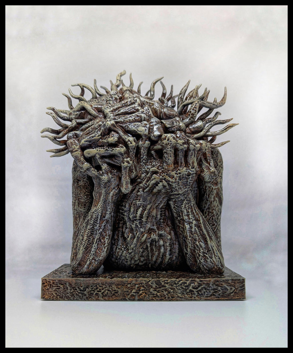 Inspired by Zdzislaw Beksinski Sculpture, Height 11.2 in (28.5 cm/285mm)/Design Carlito Brigante